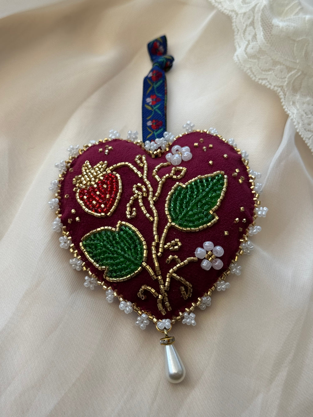 Strawberry Fields Velvet Ornament