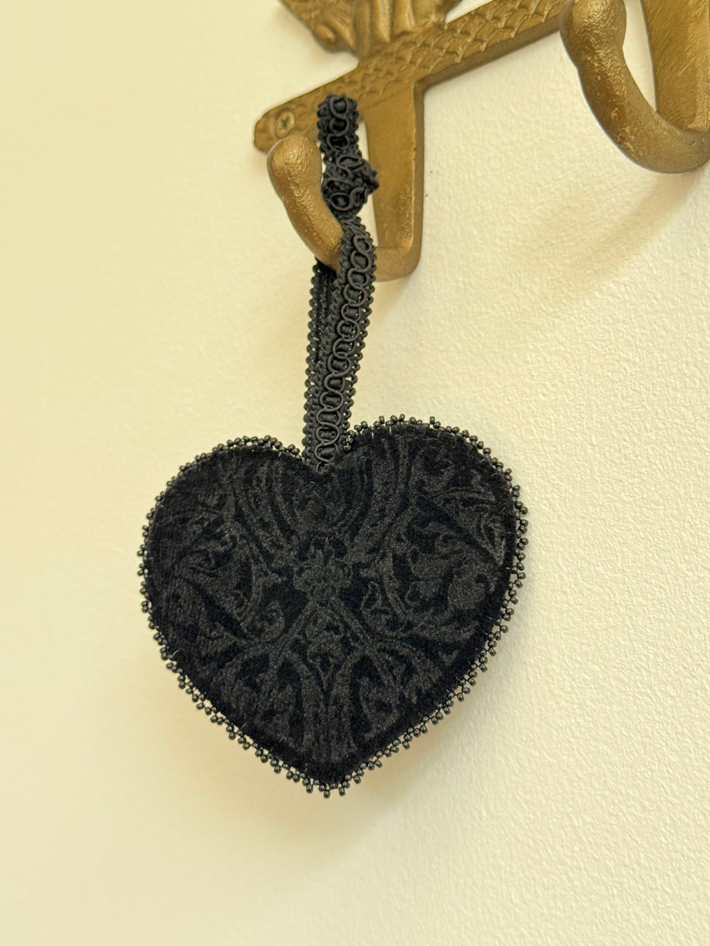 Tenebrae Embossed Black Velvet Ornament