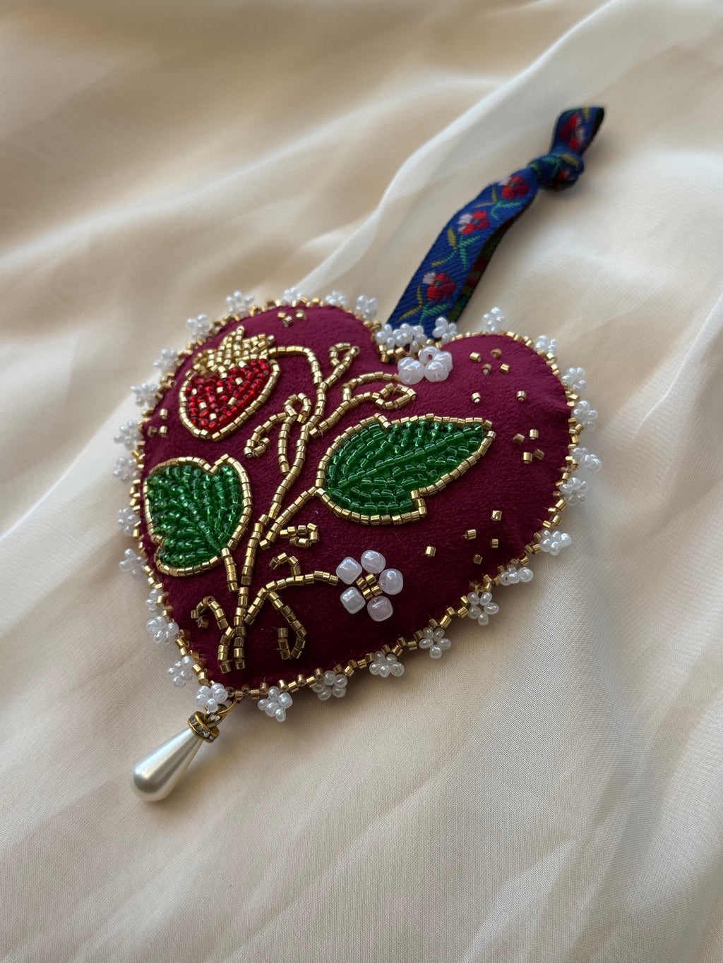 Strawberry Fields Velvet Ornament