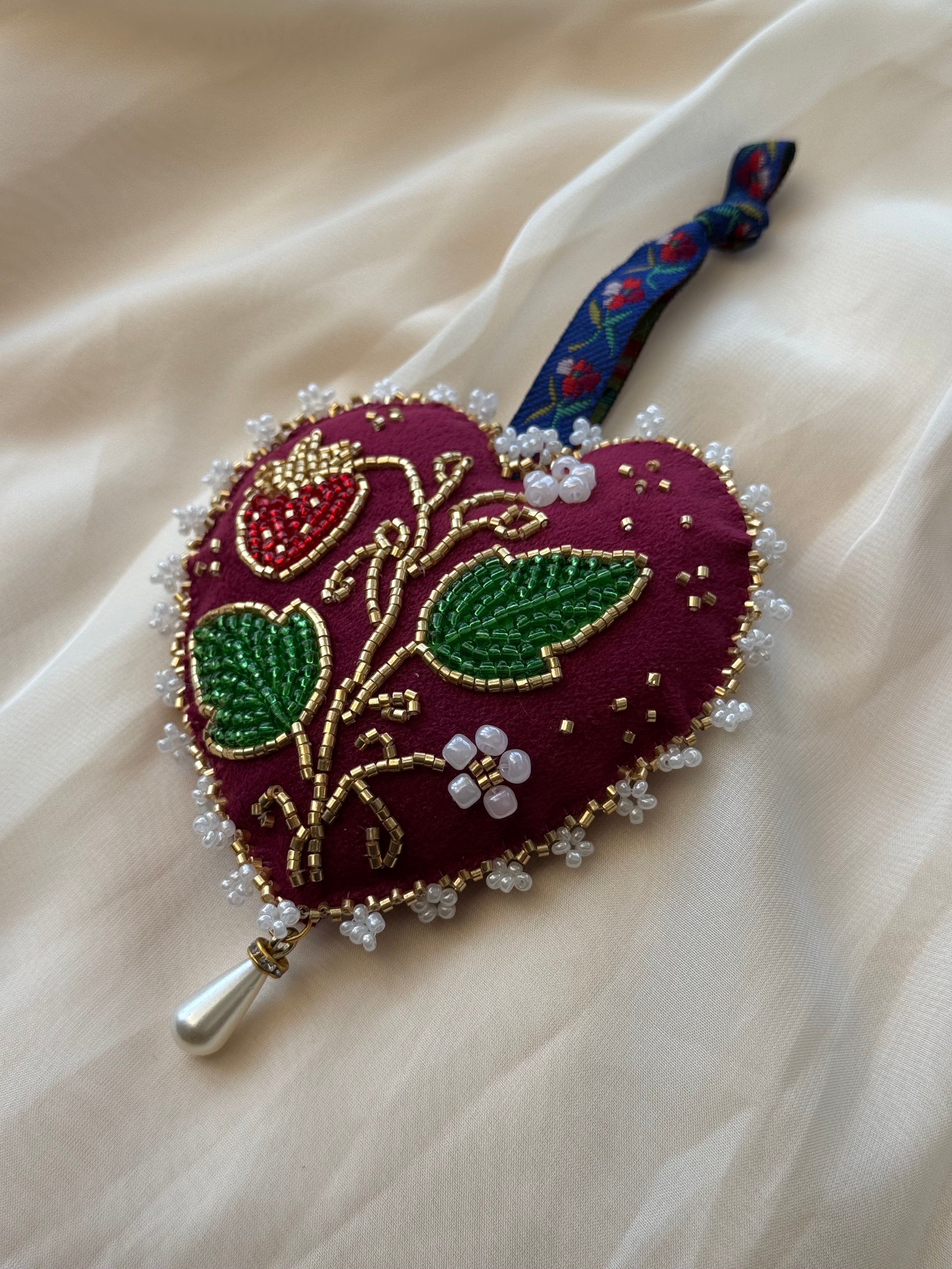 Strawberry Fields Velvet Ornament