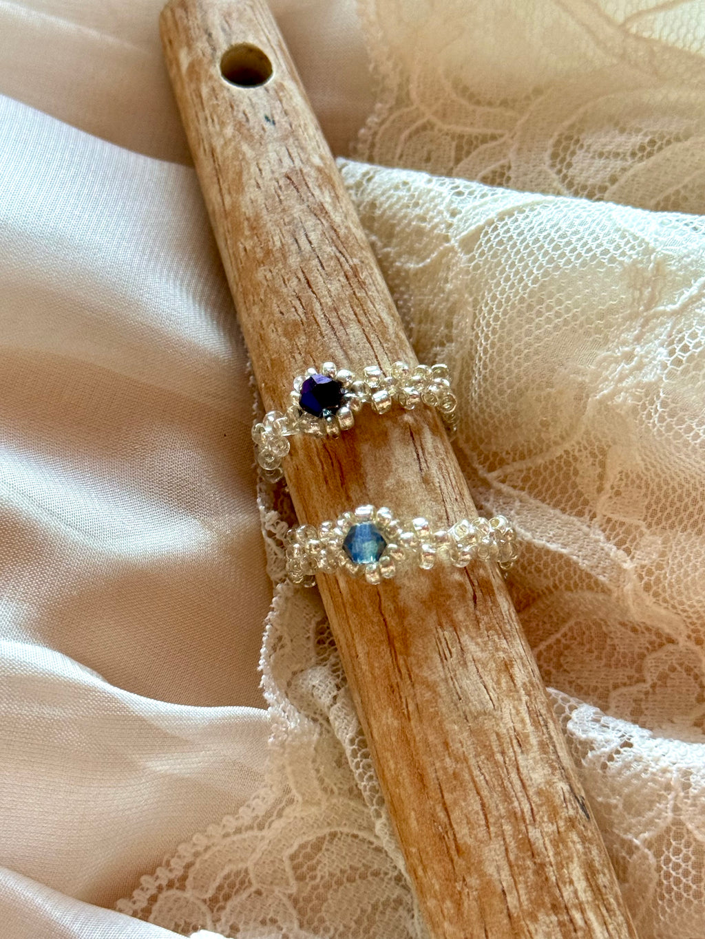 Halo Hand Beaded Ring
