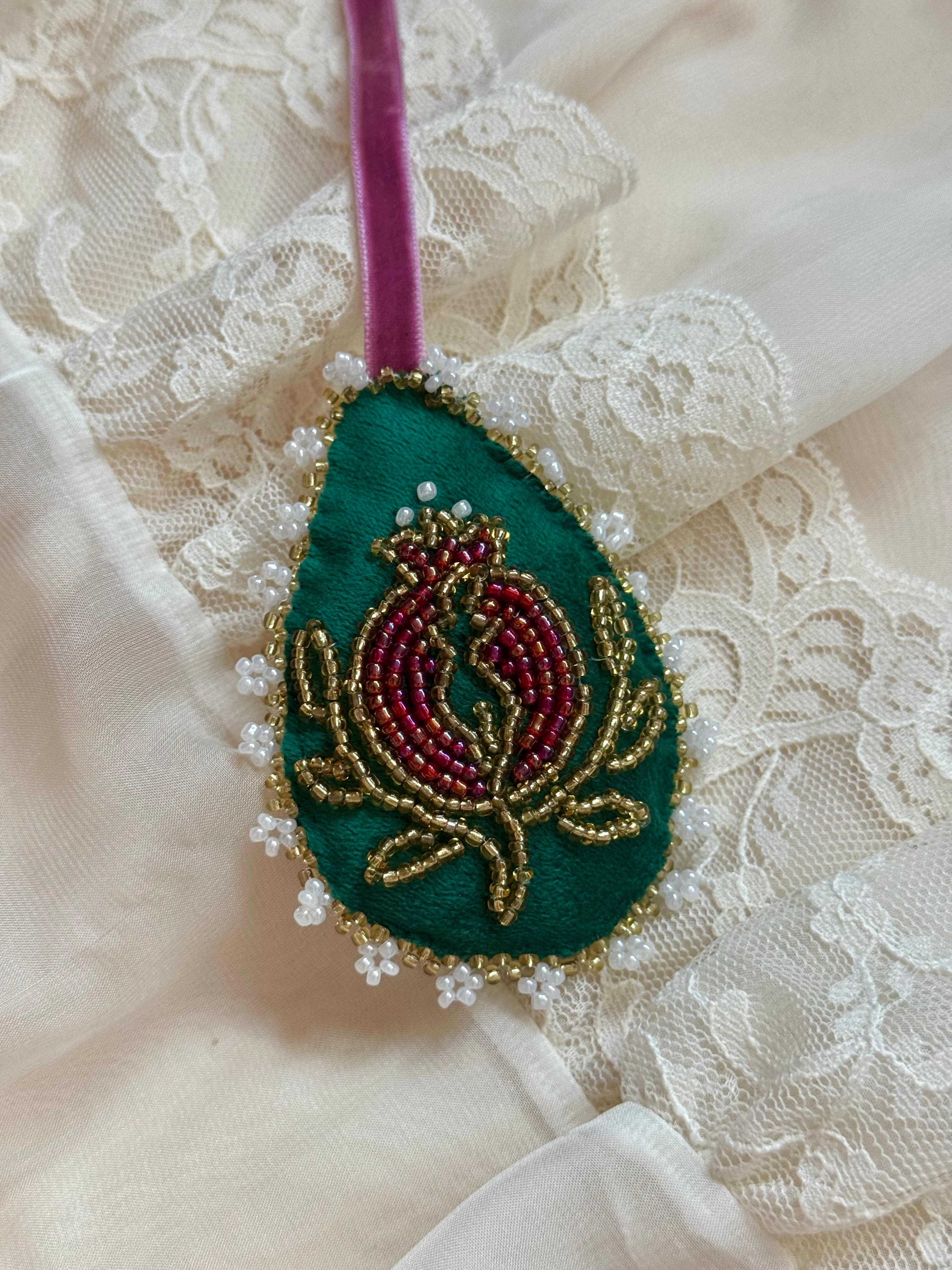 Persephone Velvet Teardrop Ornament