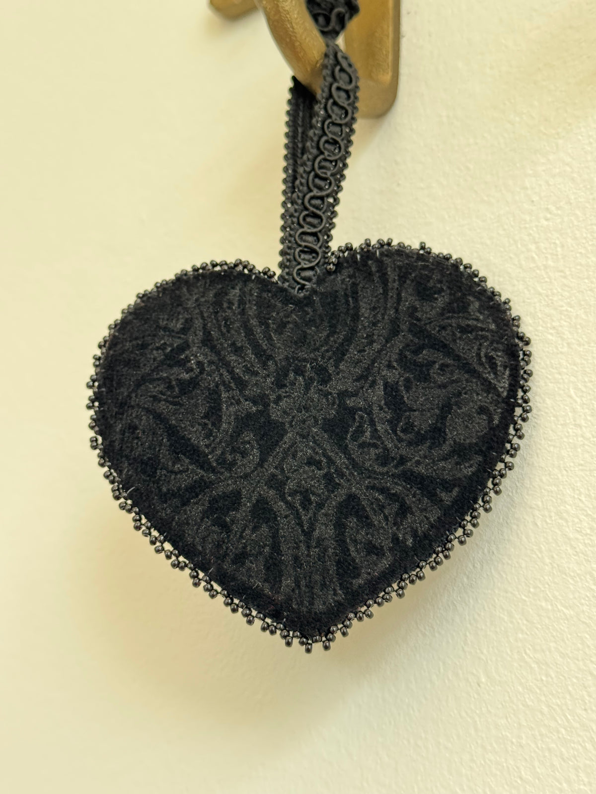 Tenebrae Embossed Black Velvet Ornament