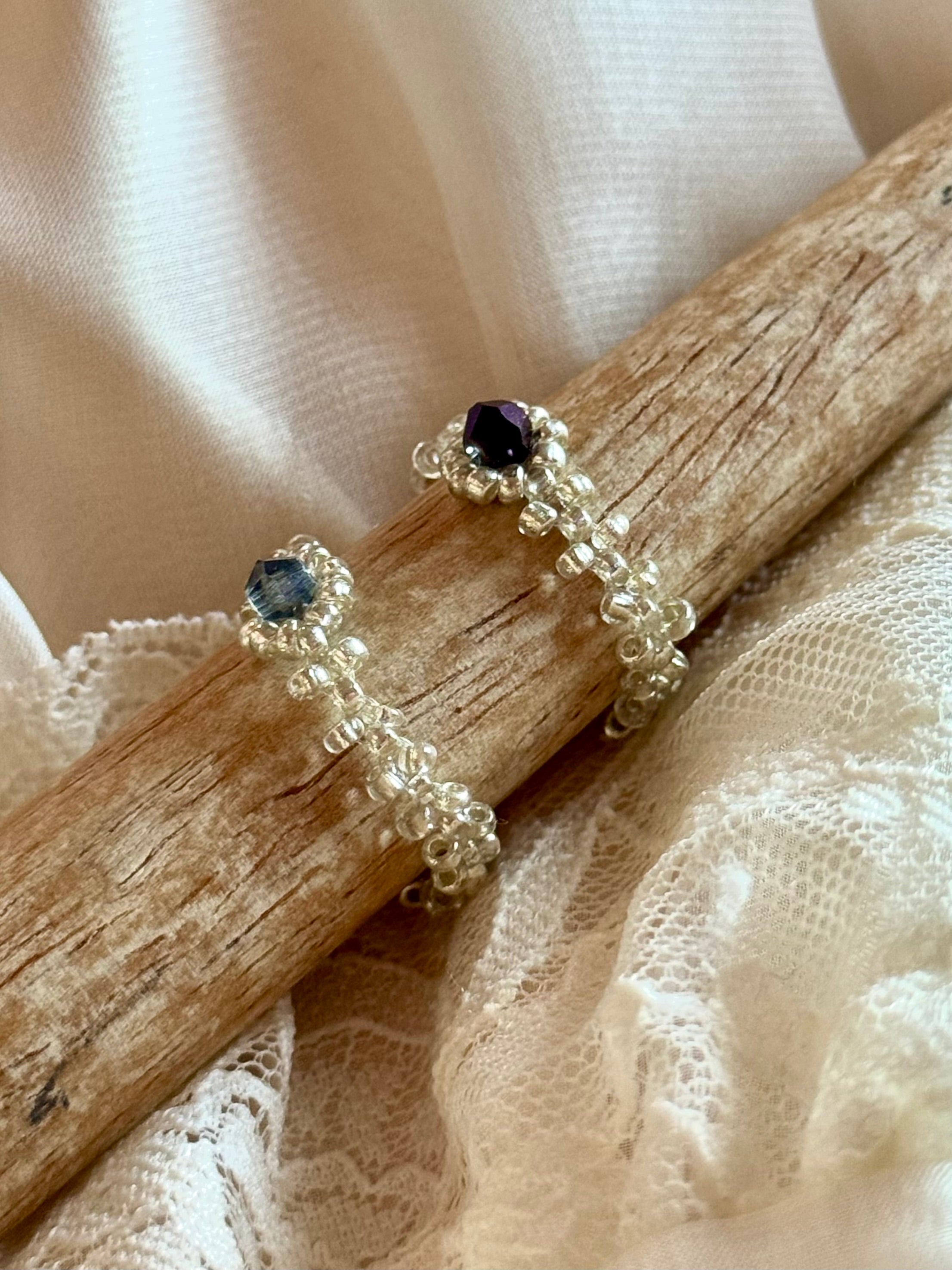 Halo Hand Beaded Ring