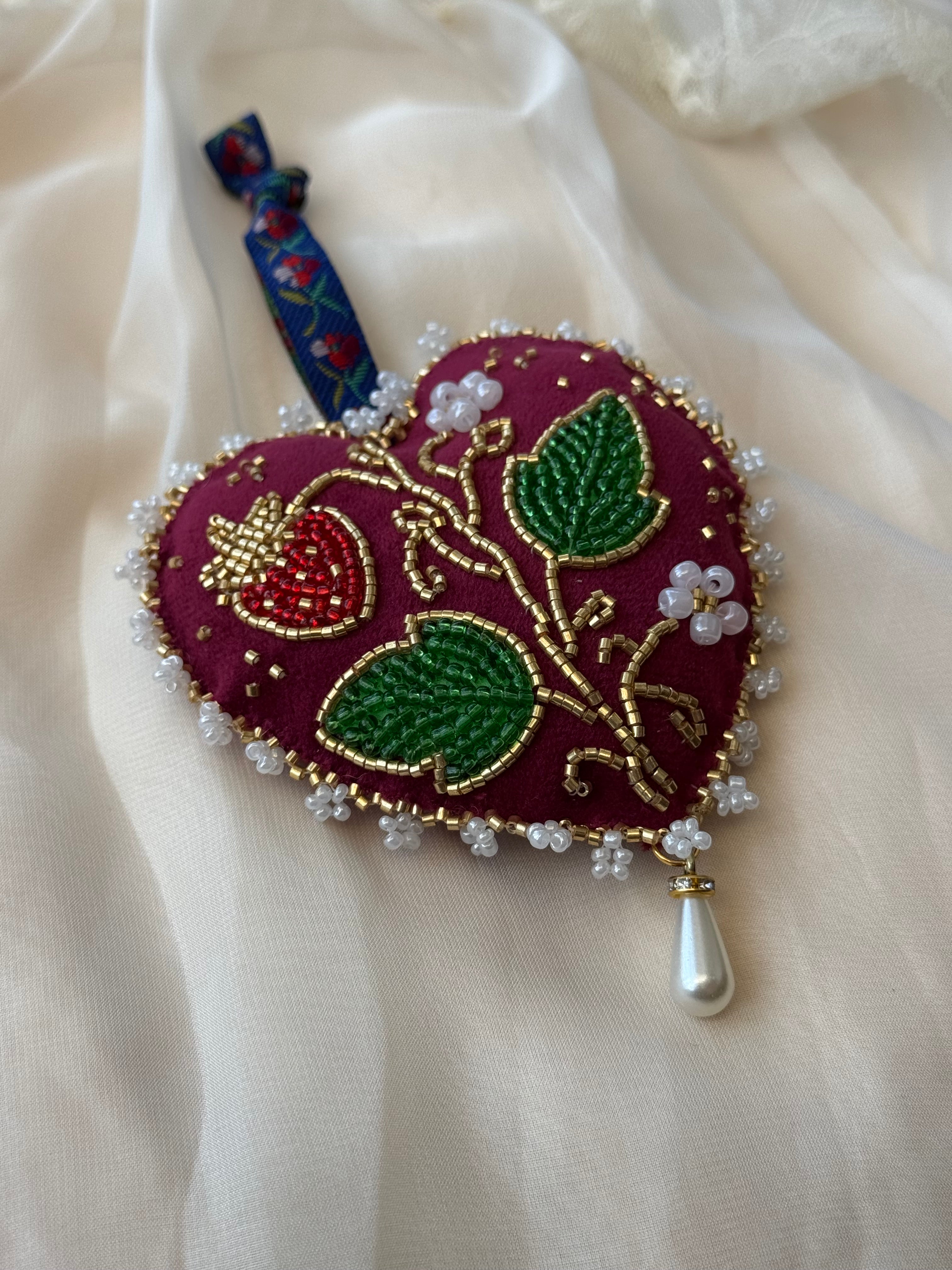 Strawberry Fields Velvet Ornament