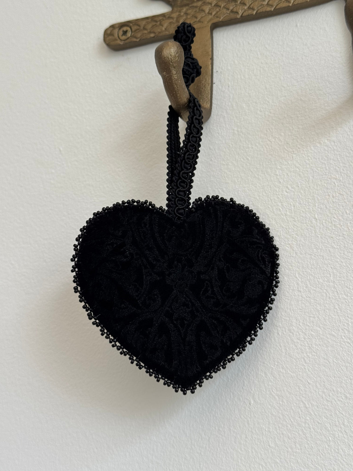Tenebrae Embossed Black Velvet Ornament