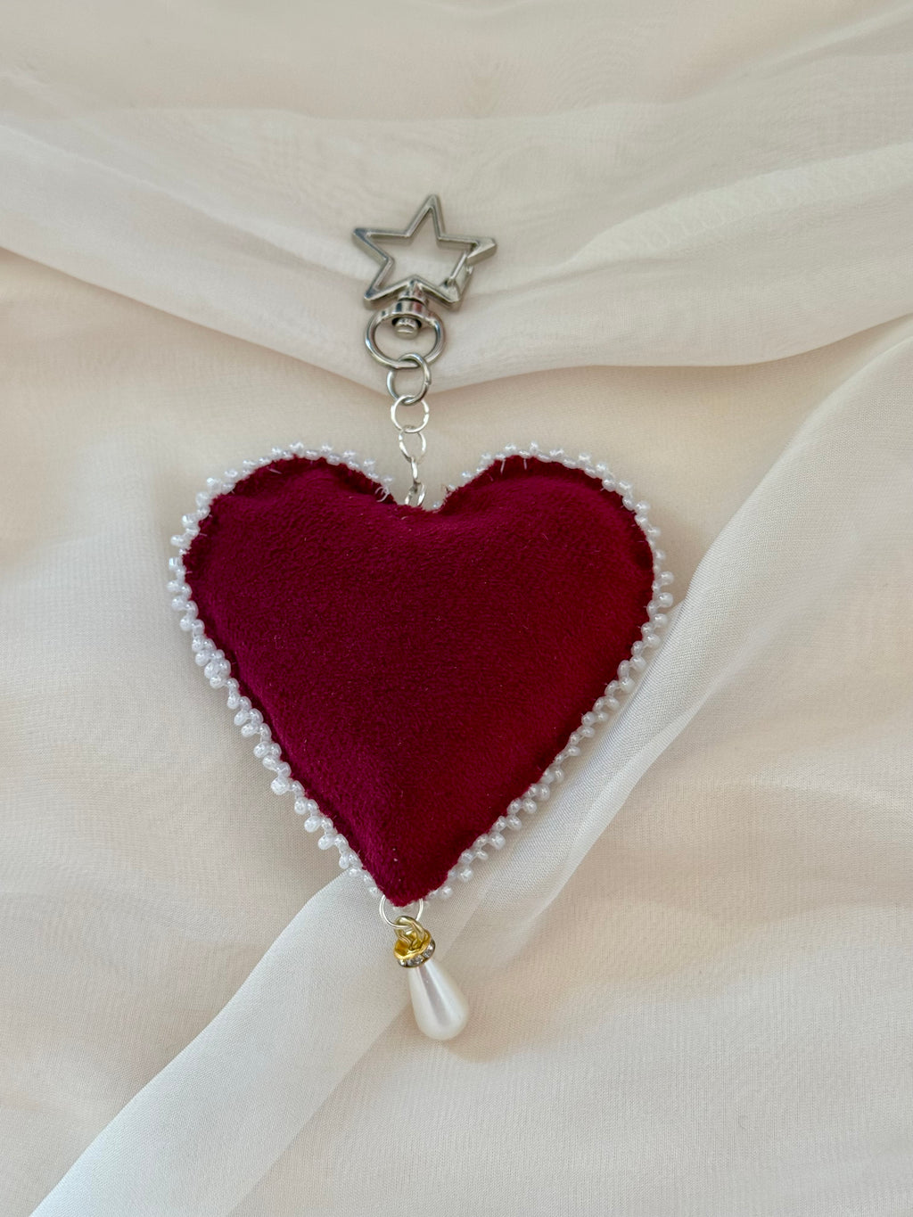 Swan’s Heart Bag Charm