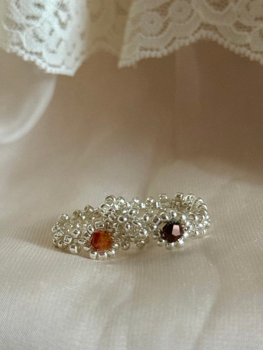 Halo Hand Beaded Ring