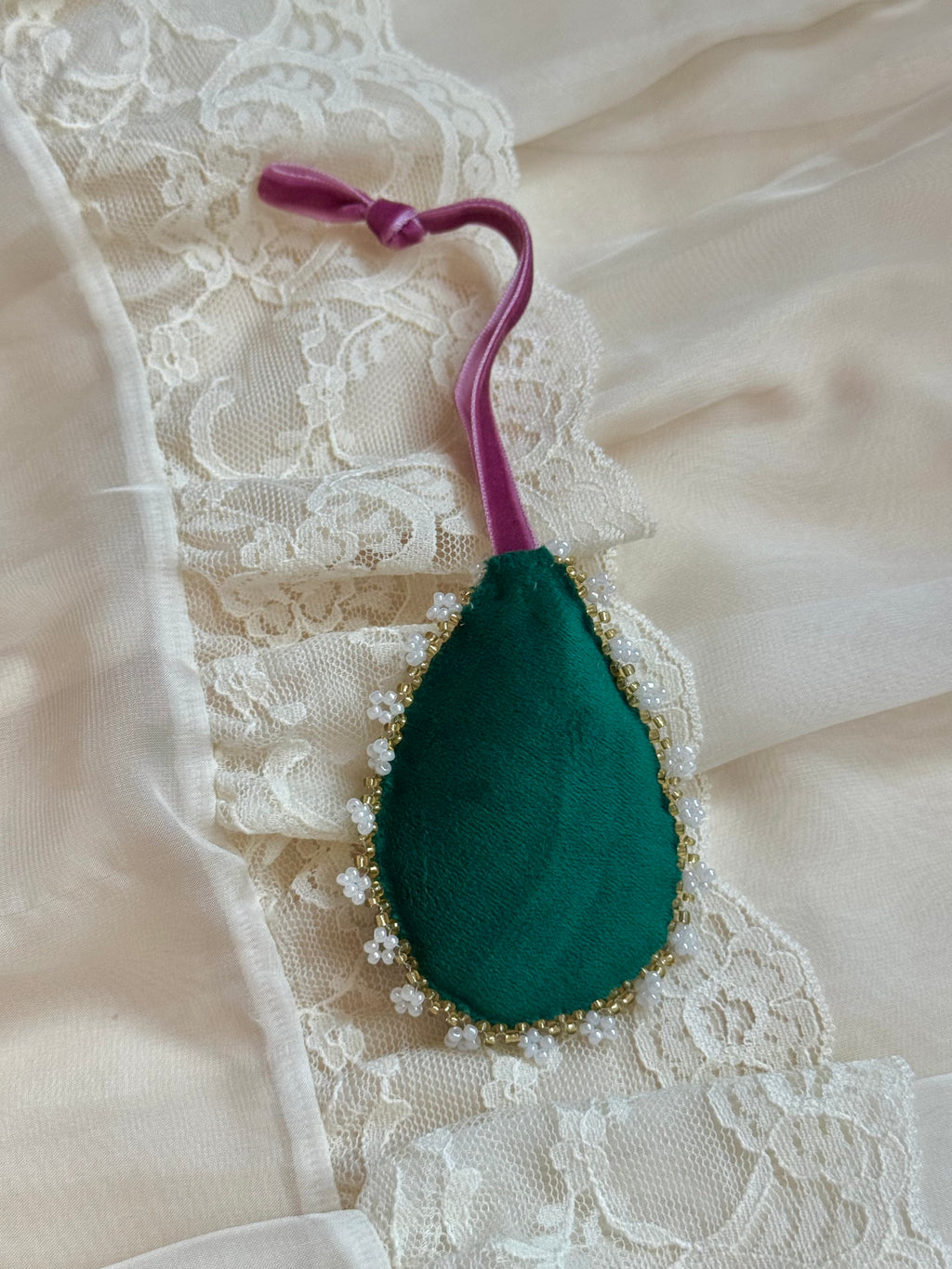 Persephone Velvet Teardrop Ornament