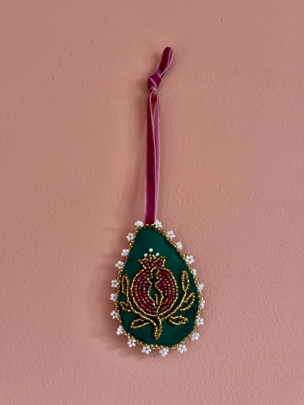 Persephone Velvet Teardrop Ornament