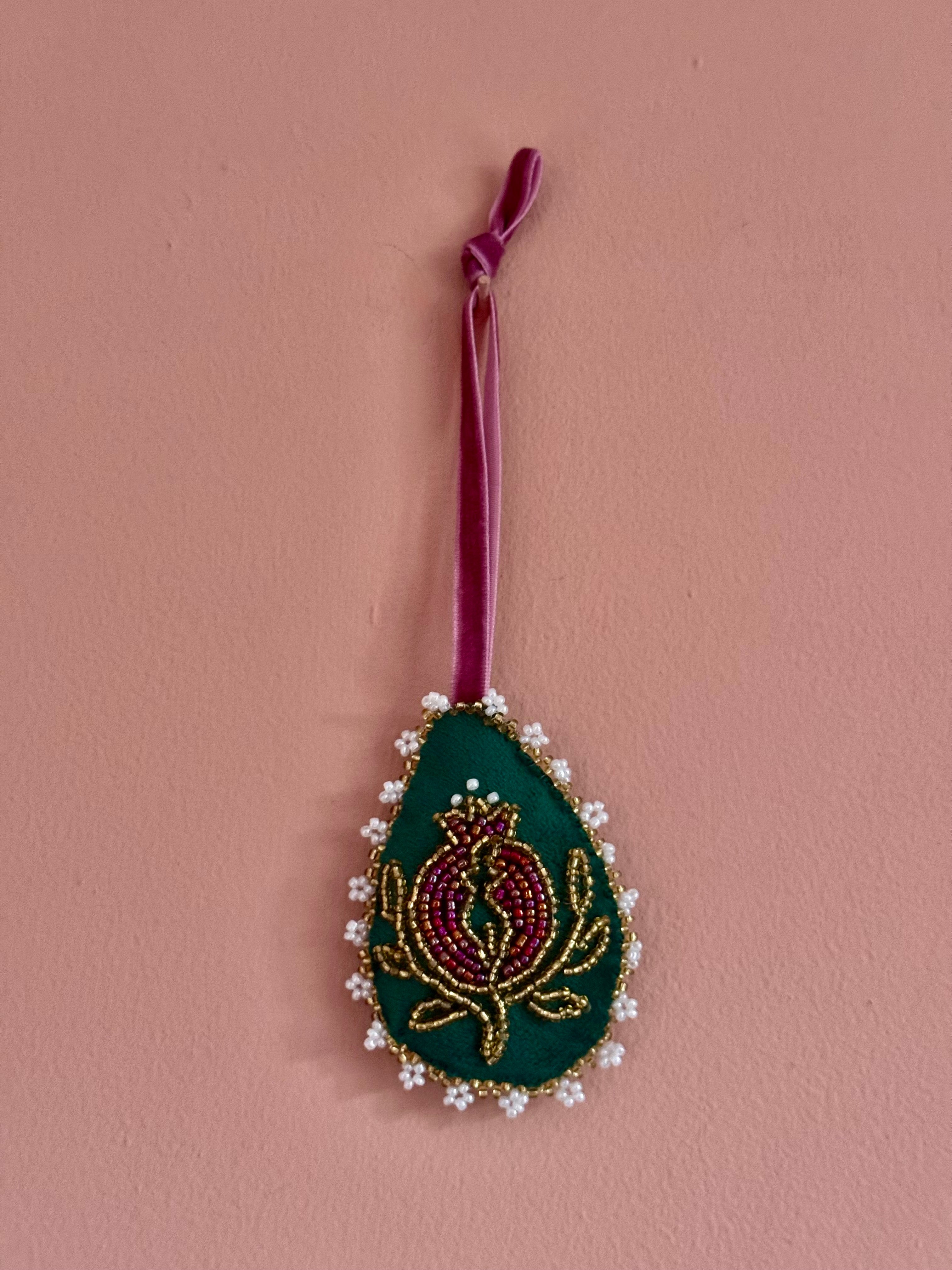 Persephone Velvet Teardrop Ornament