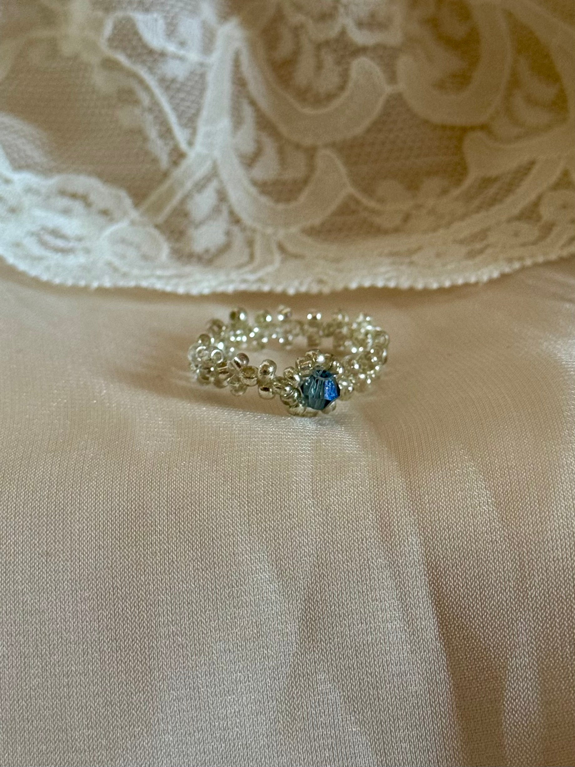 Halo Hand Beaded Ring