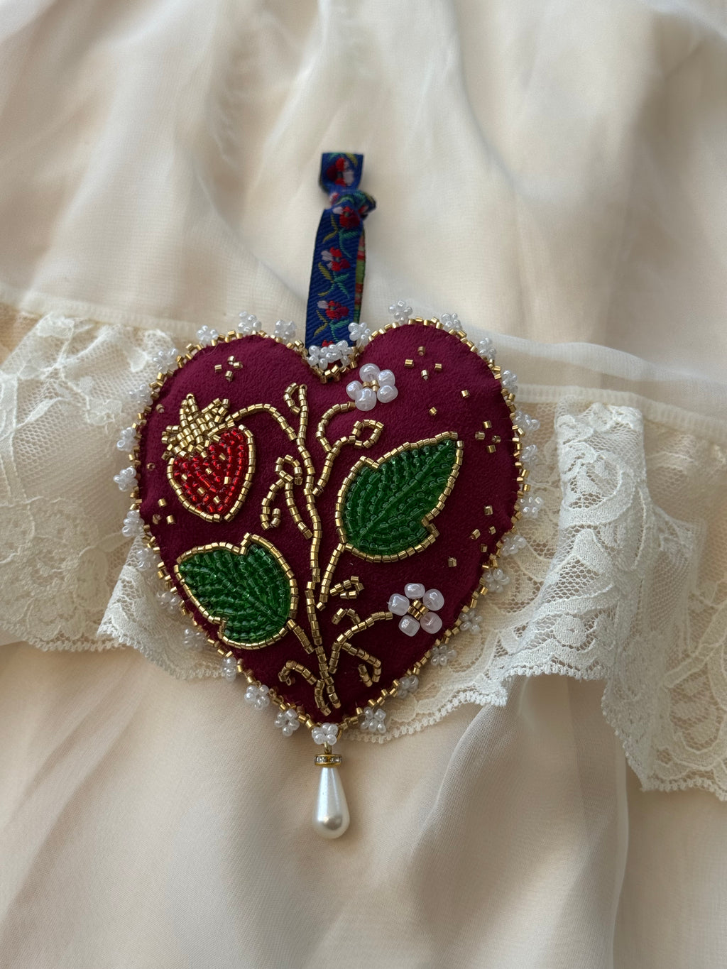 Strawberry Fields Velvet Ornament