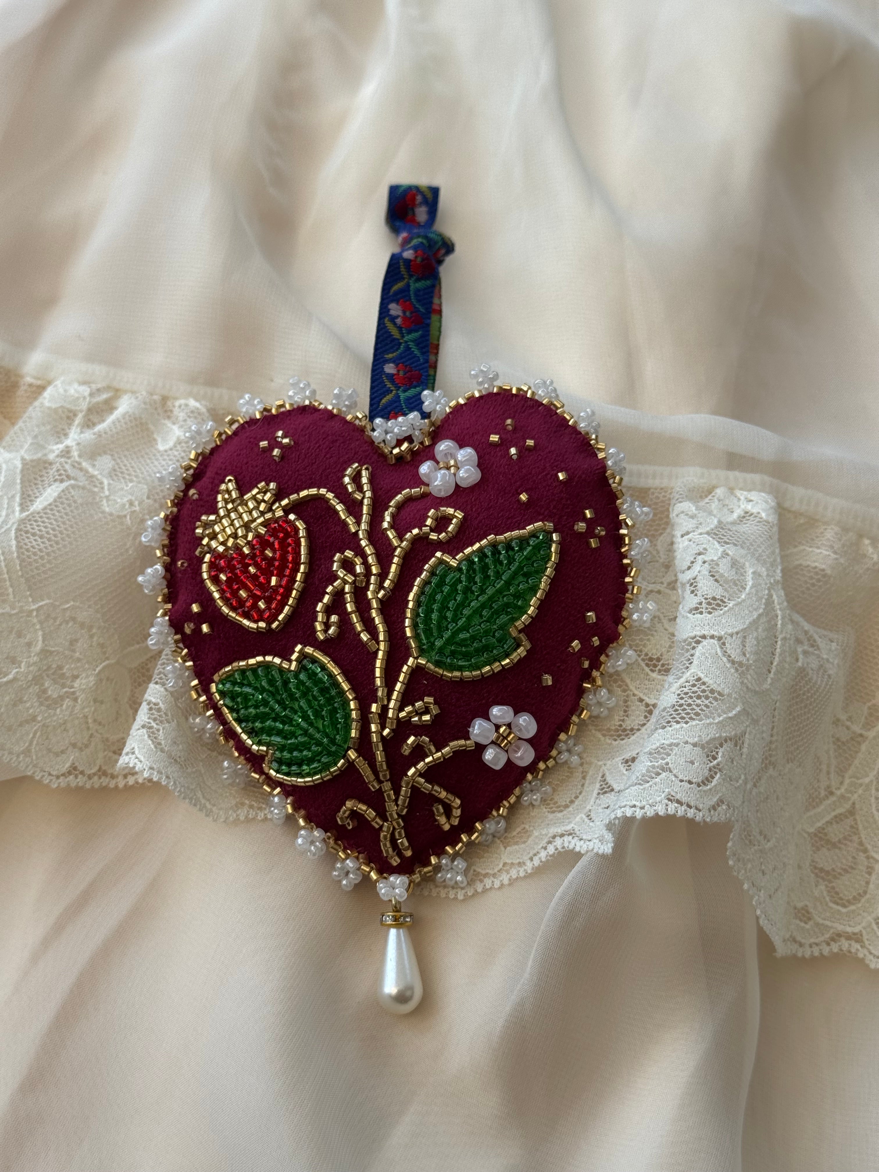 Strawberry Fields Velvet Ornament