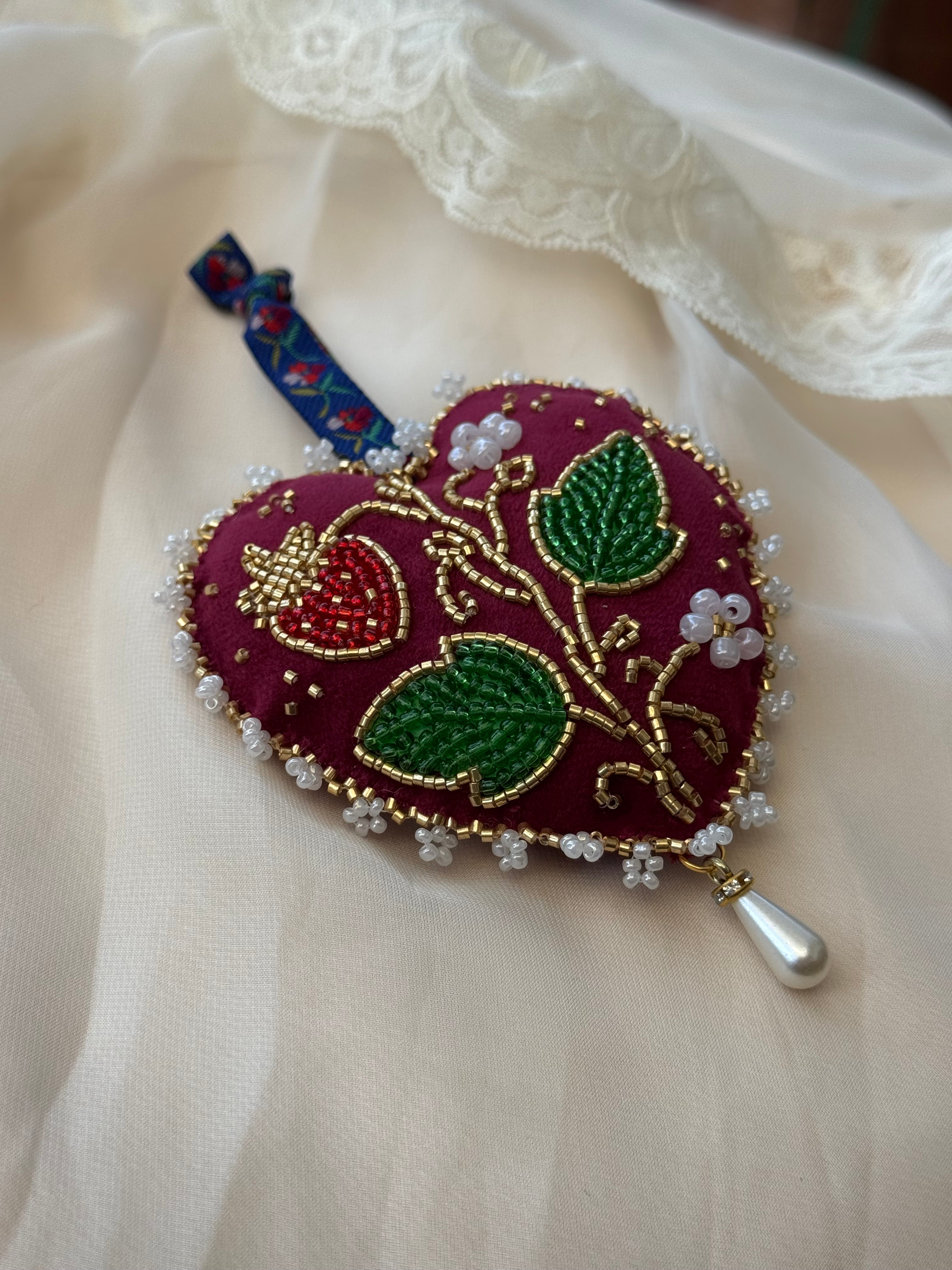 Strawberry Fields Velvet Ornament