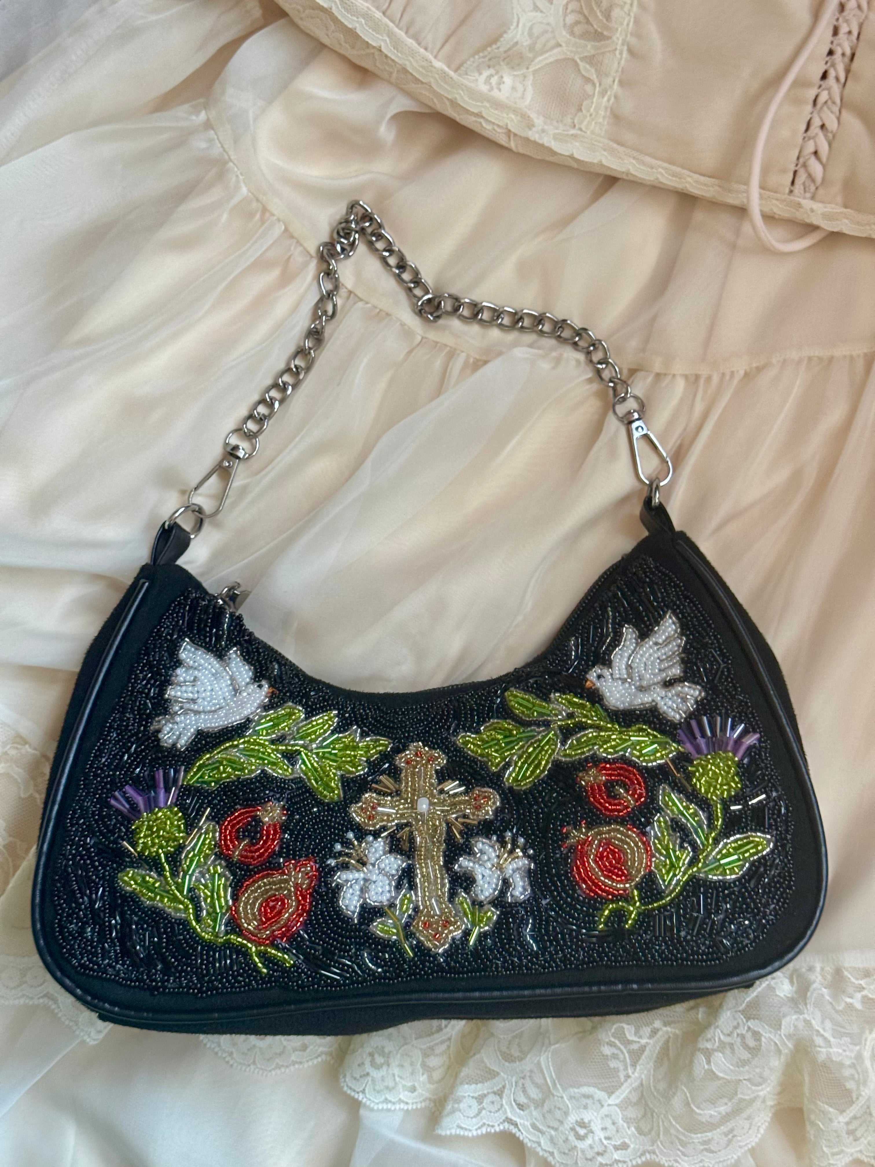 Garden of Eden Hand Beaded Bag