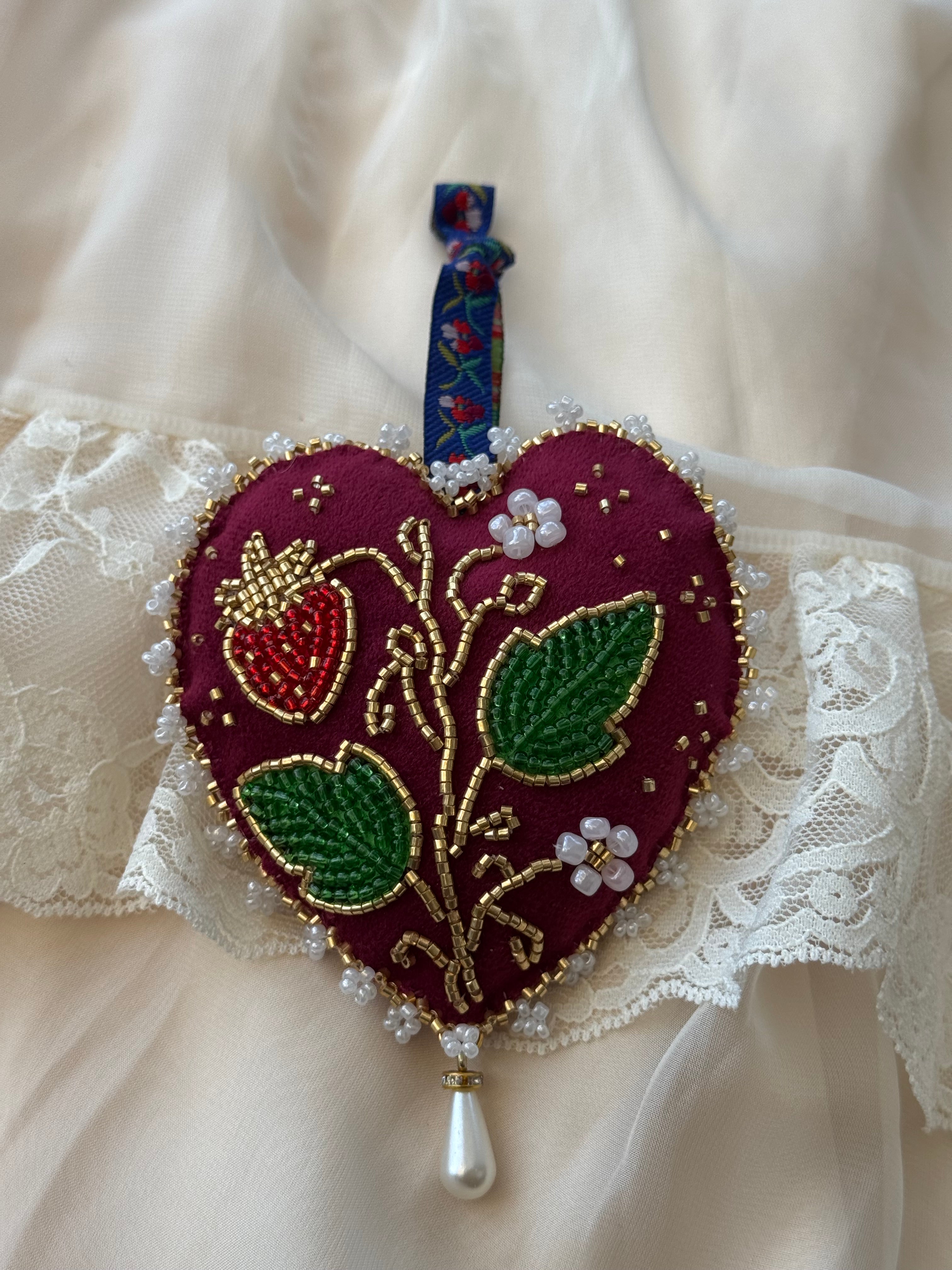 Strawberry Fields Velvet Ornament