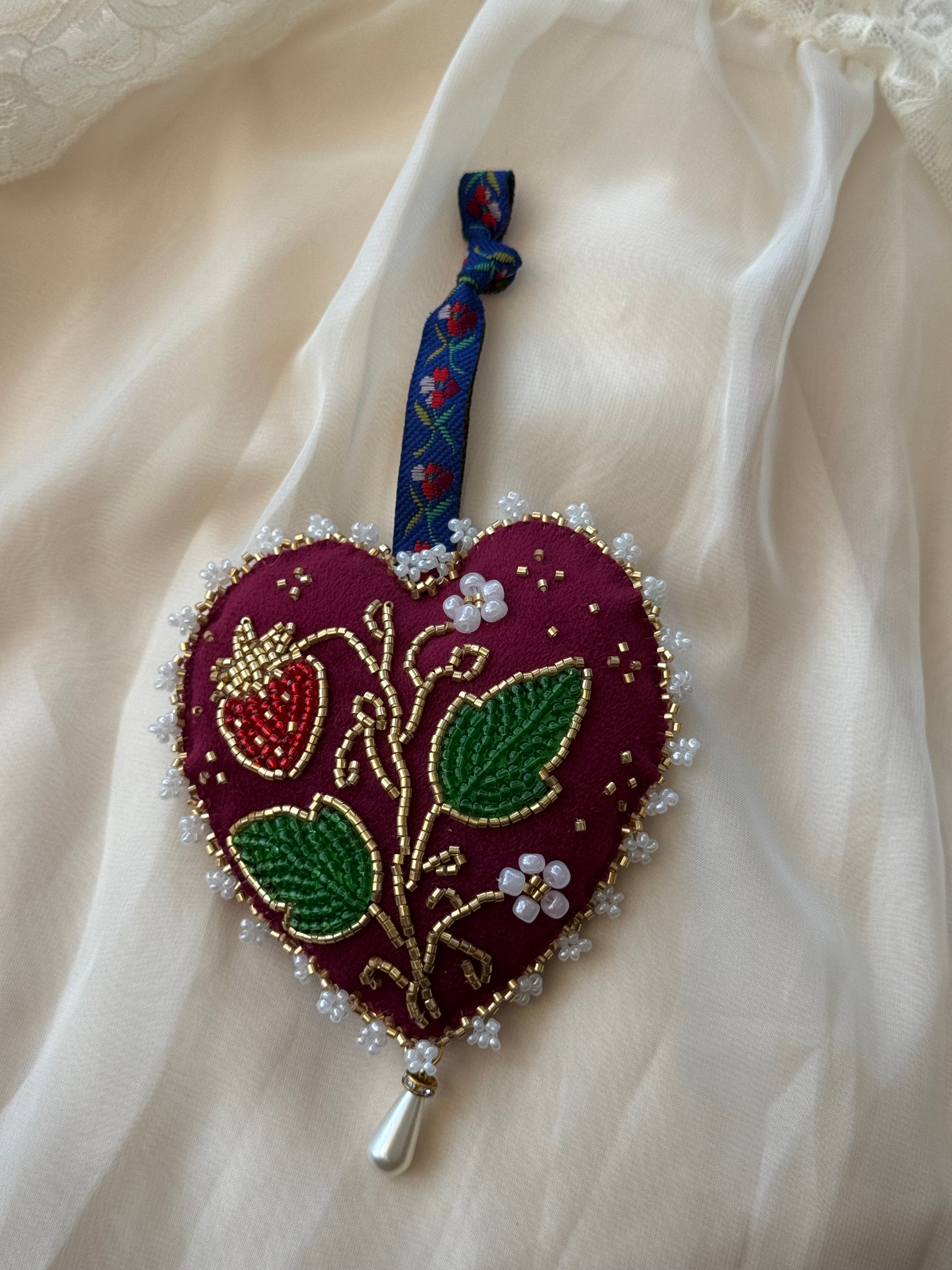 Strawberry Fields Velvet Ornament