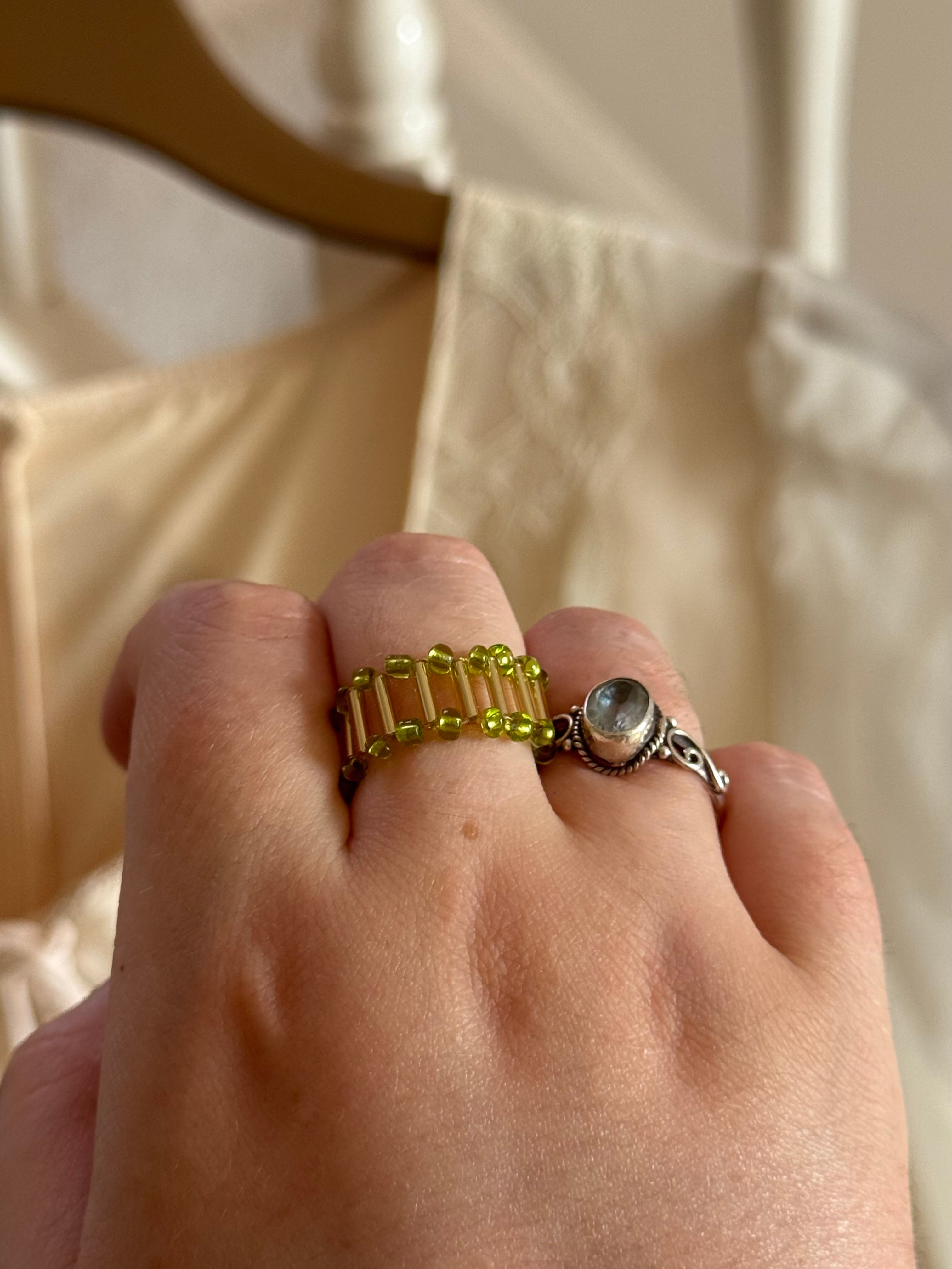 Coronet Hand Beaded Ring