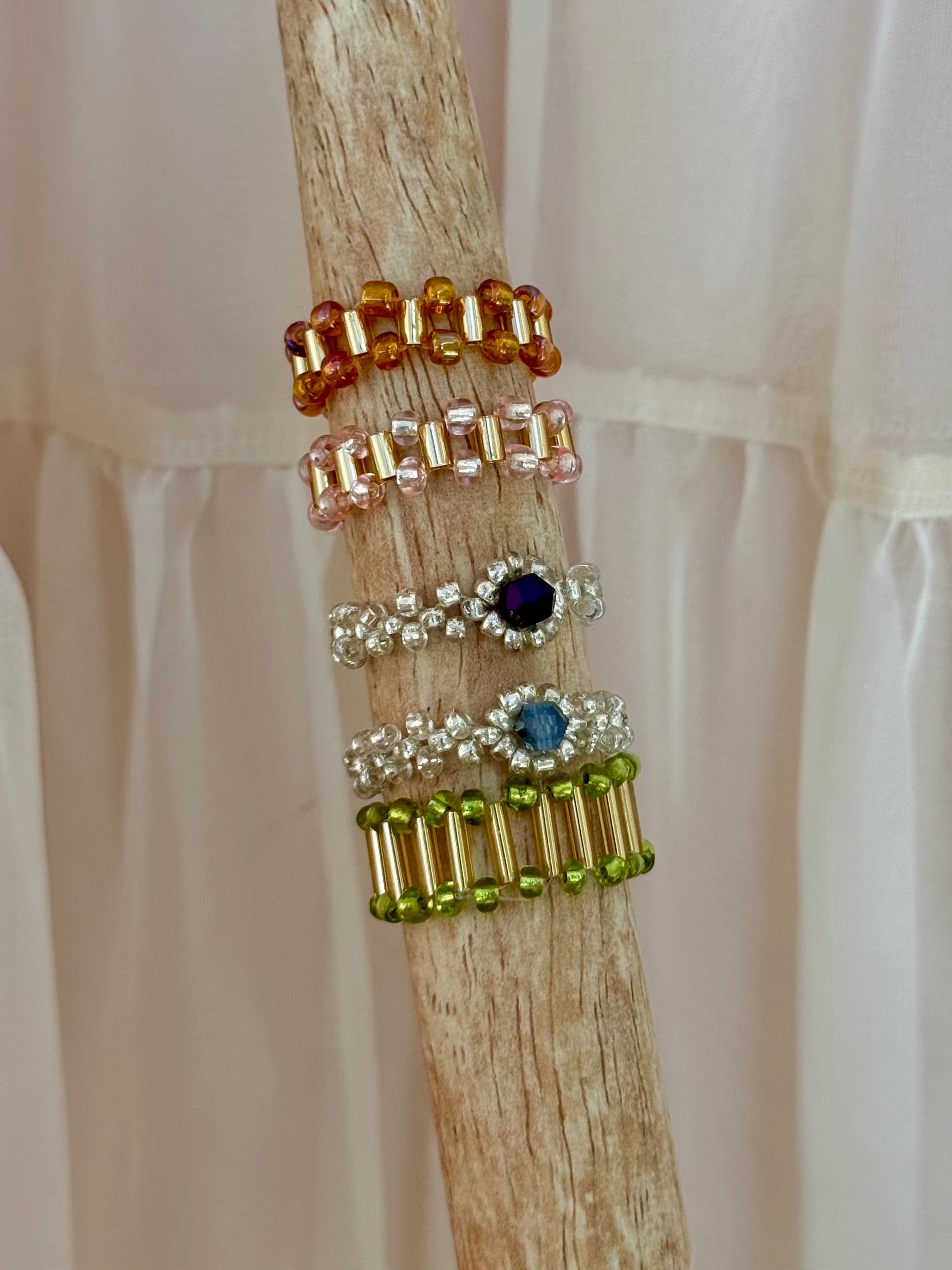 Coronet Hand Beaded Ring