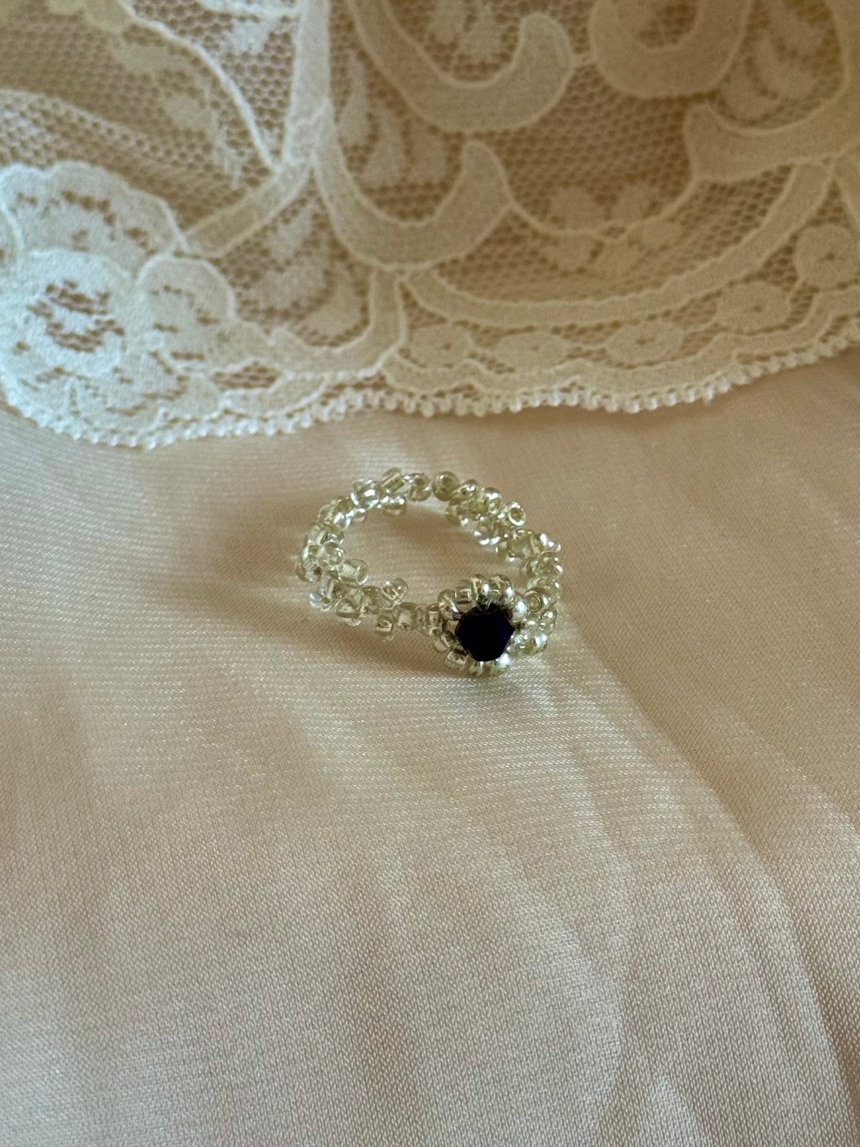 Halo Hand Beaded Ring