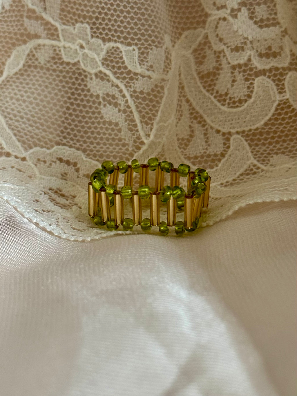Coronet Hand Beaded Ring