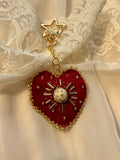 Sursum Corda Sacred Heart Velvet Bag Charm