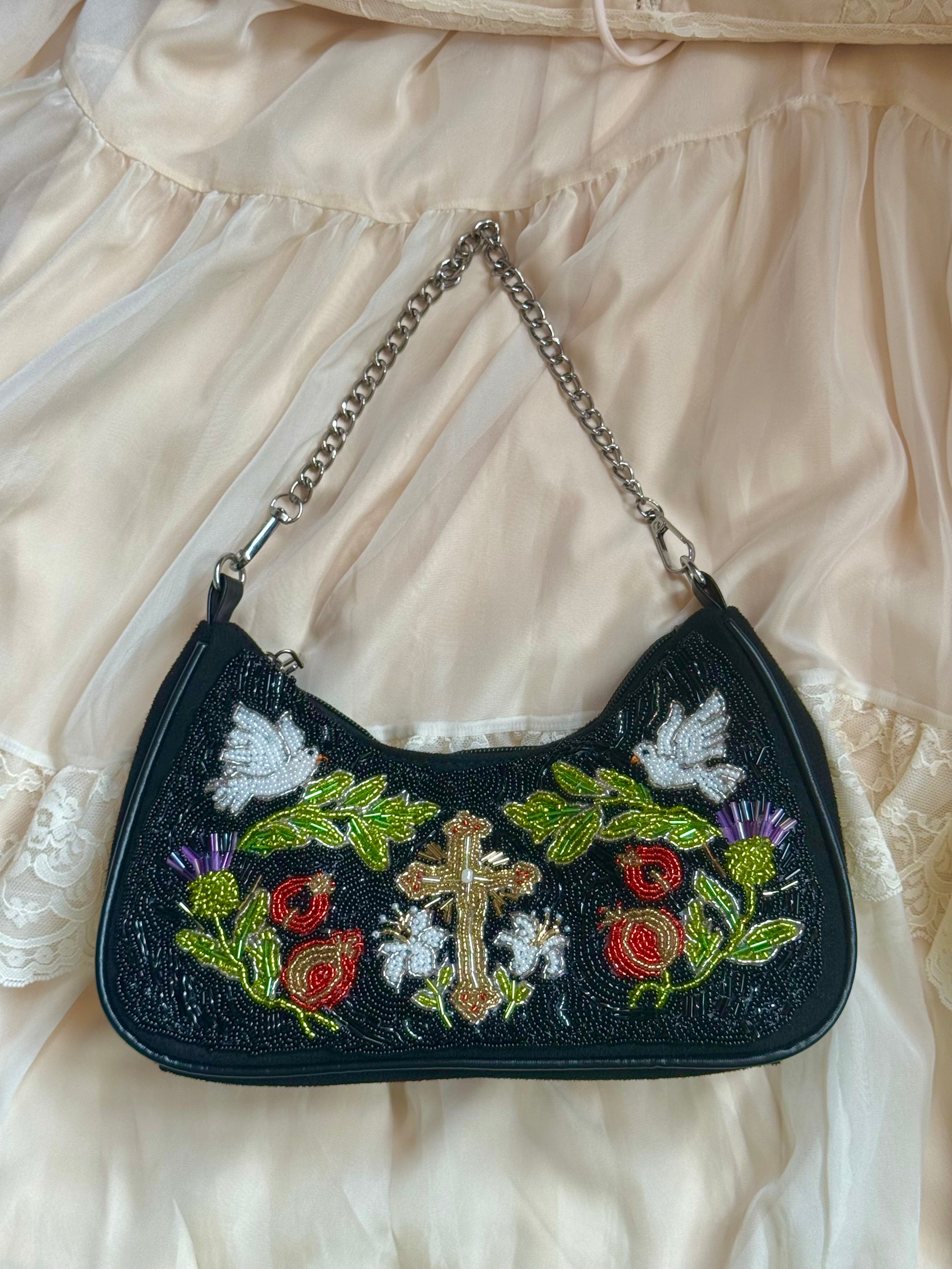 Garden of Eden Hand Beaded Bag