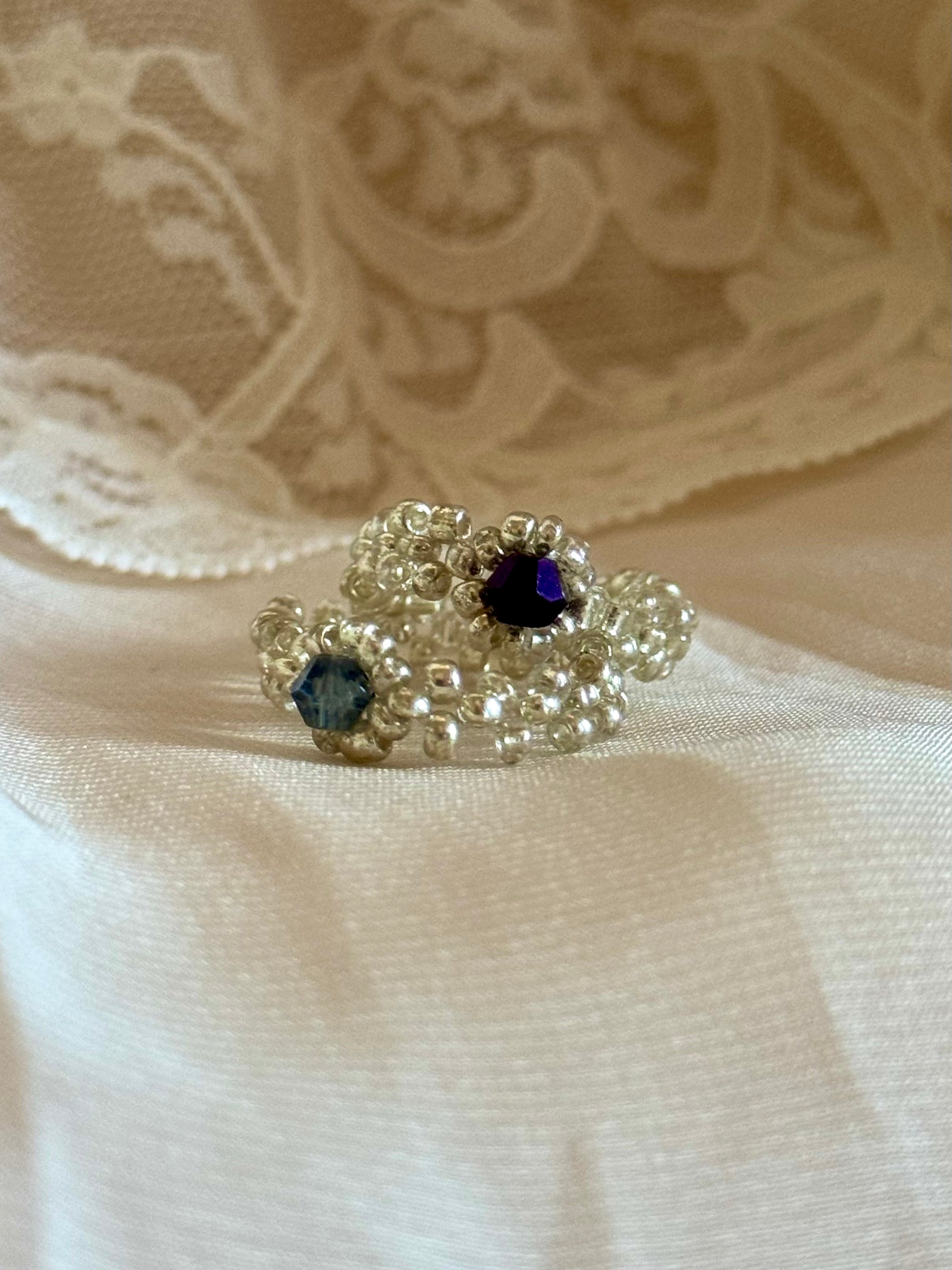Halo Hand Beaded Ring