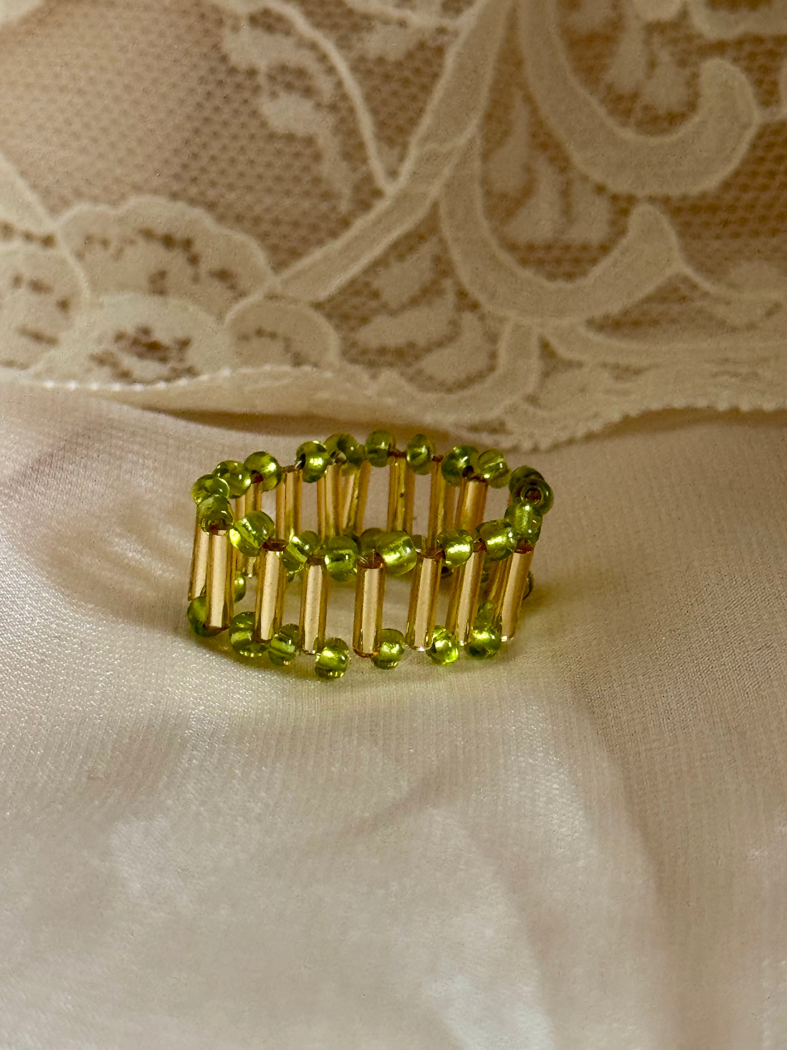 Coronet Hand Beaded Ring