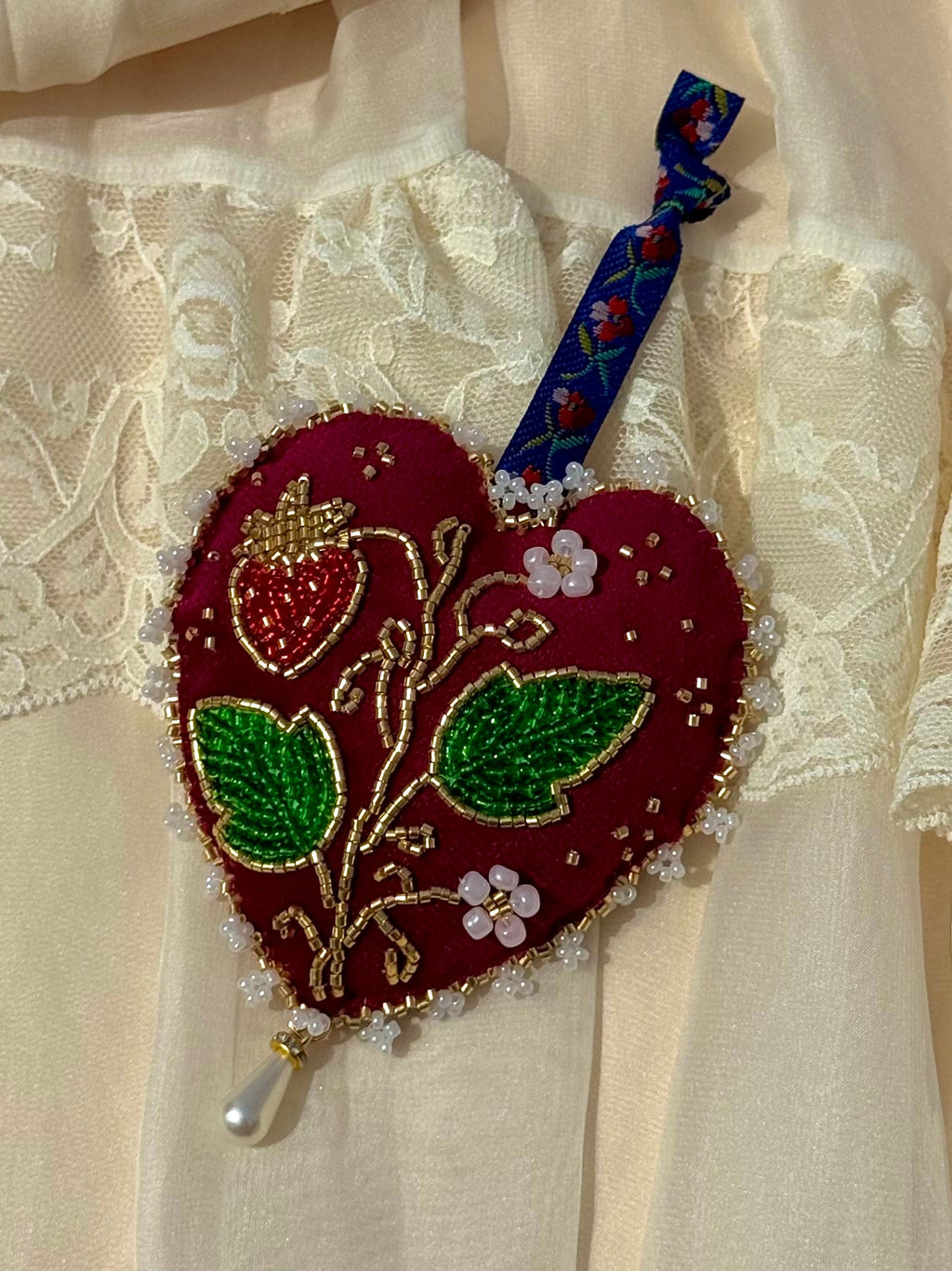 Strawberry Fields Velvet Ornament