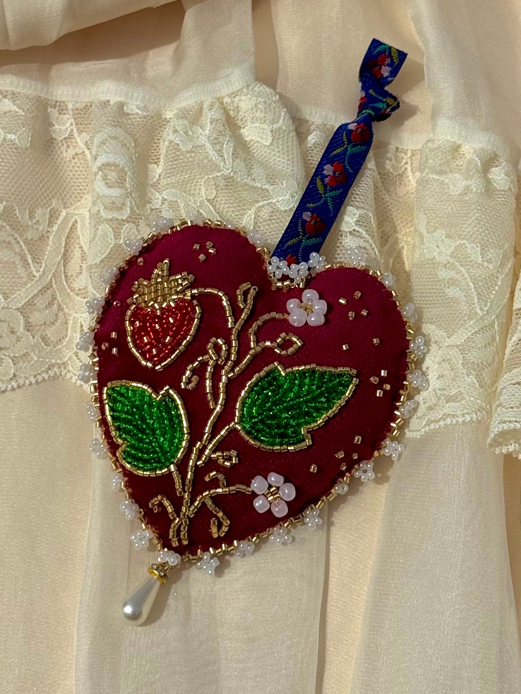 Strawberry Fields Velvet Ornament
