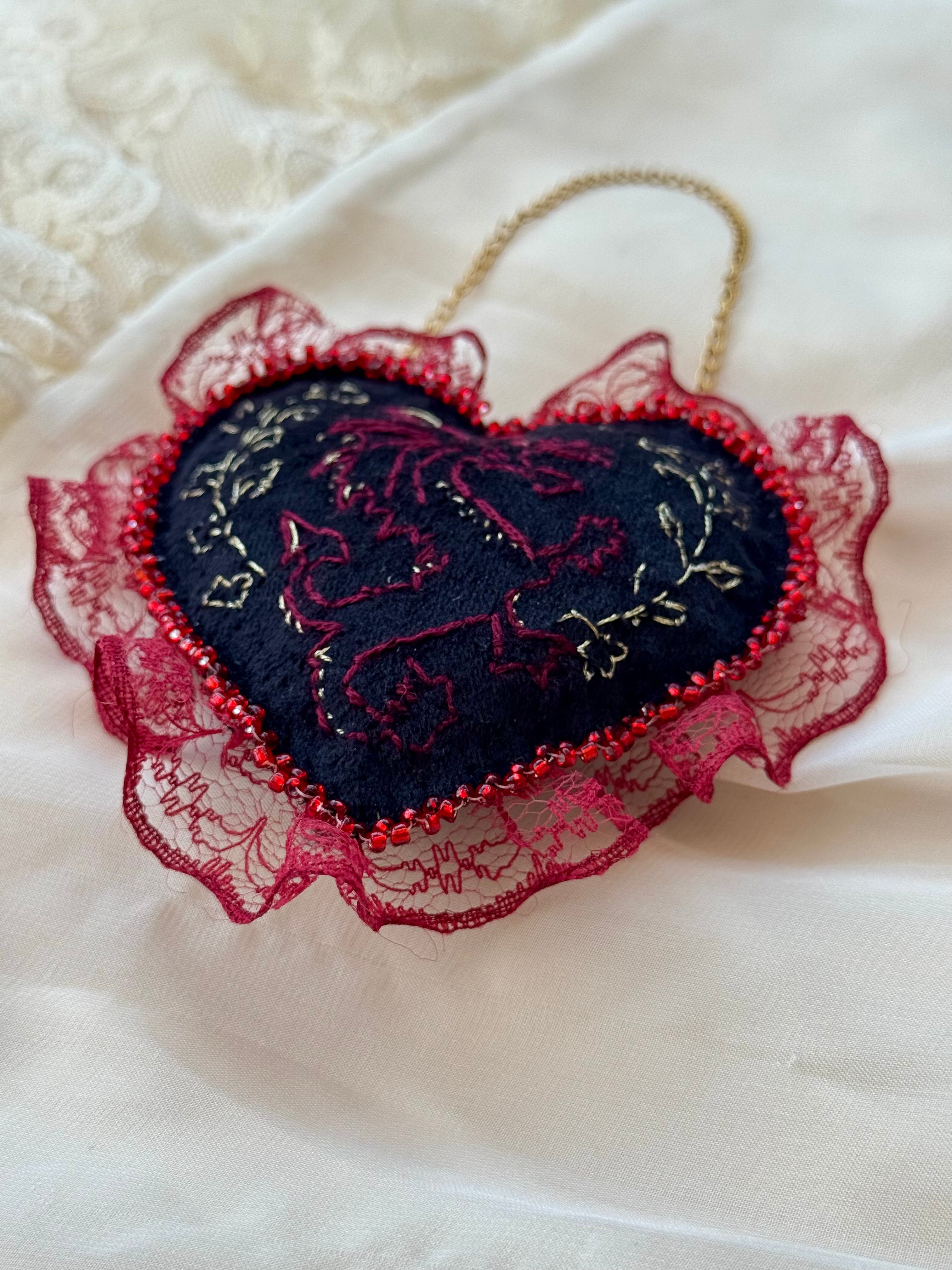 Y Ddraig Goch Hand Embroidered Welsh Dragon Wall Hanging
