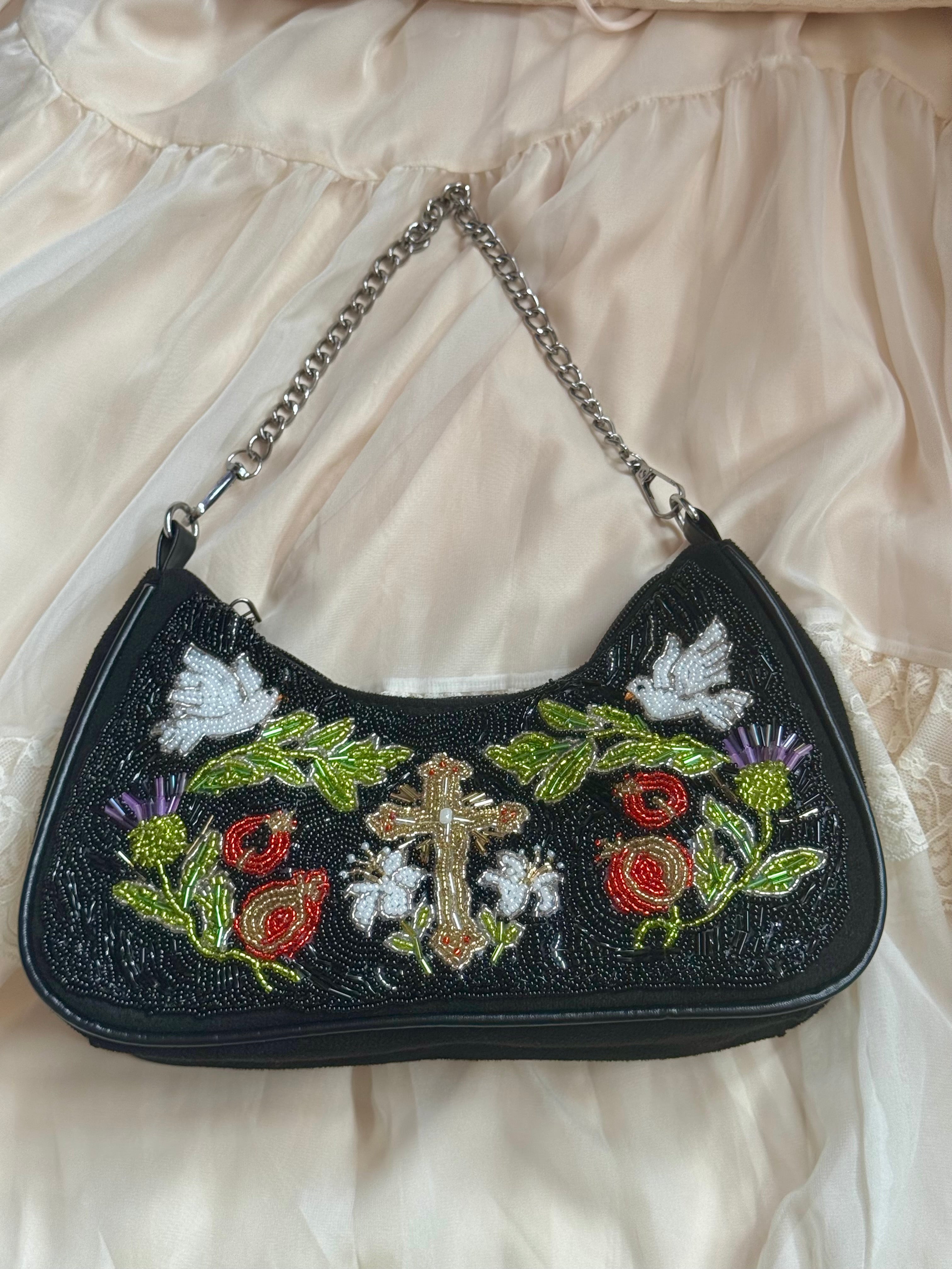 Garden of Eden Hand Beaded Bag