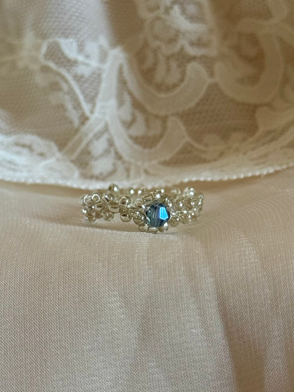 Halo Hand Beaded Ring