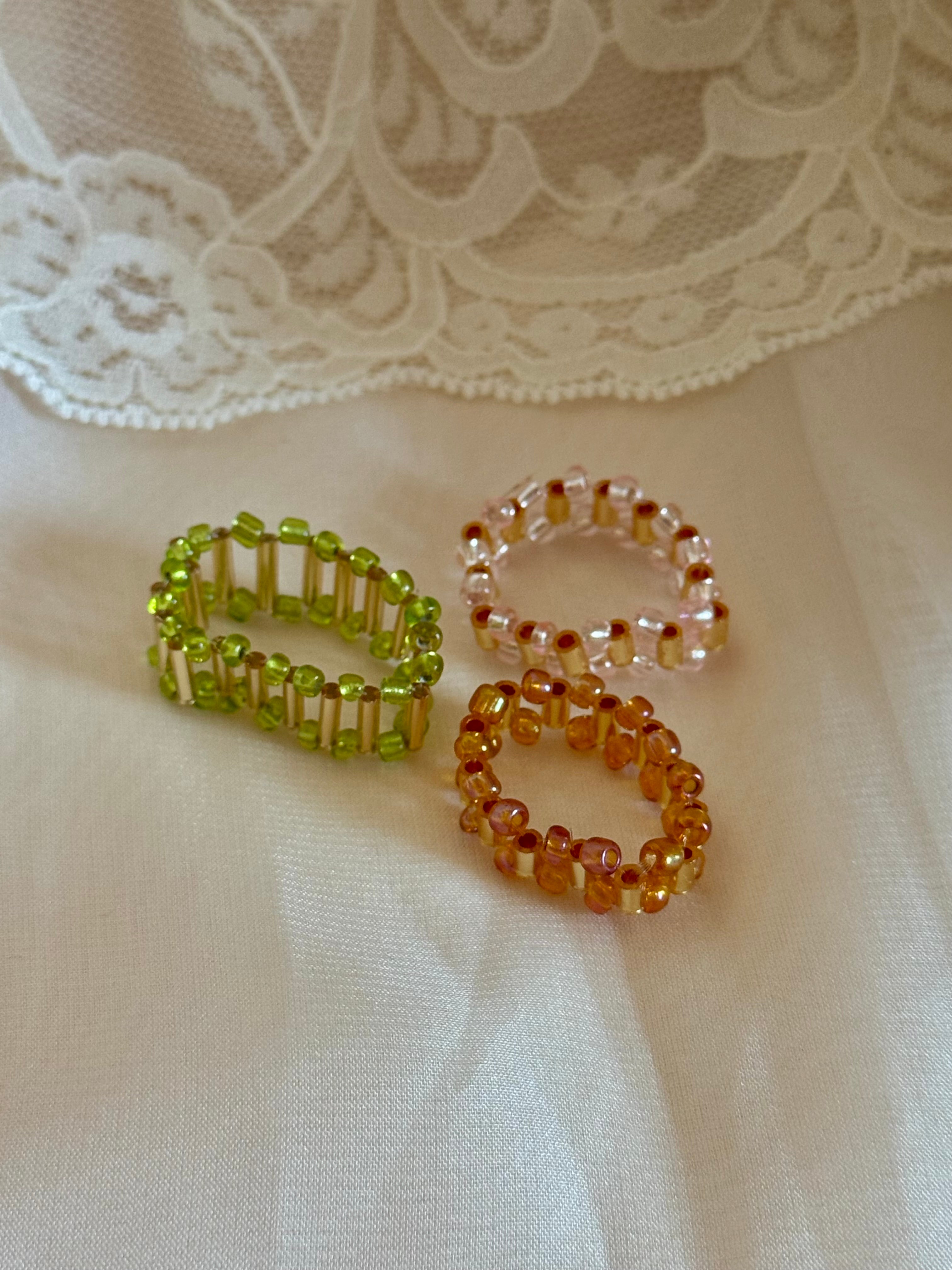 Coronet Hand Beaded Ring