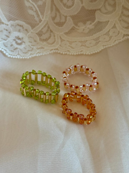 Coronet Hand Beaded Ring