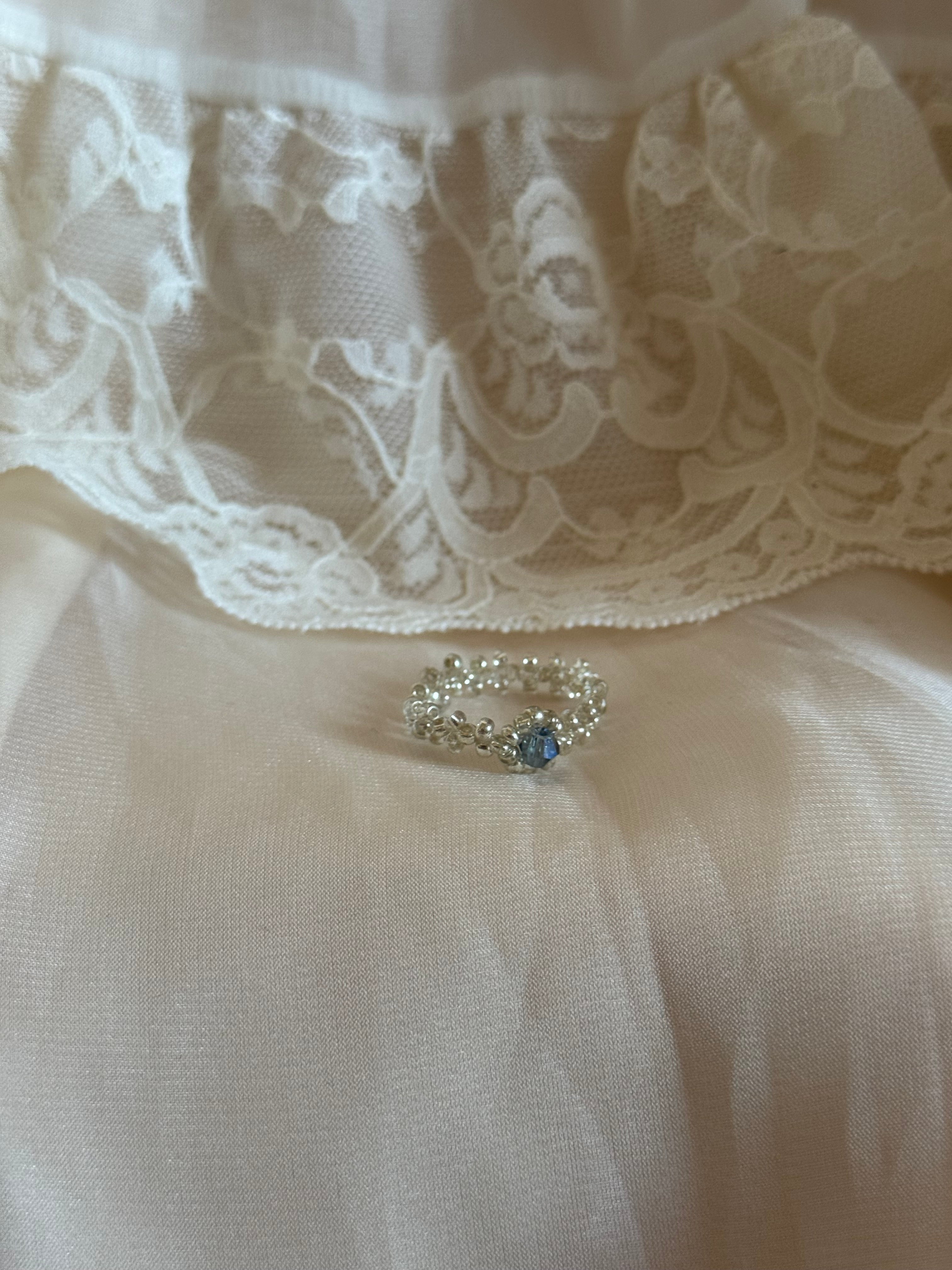 Halo Hand Beaded Ring
