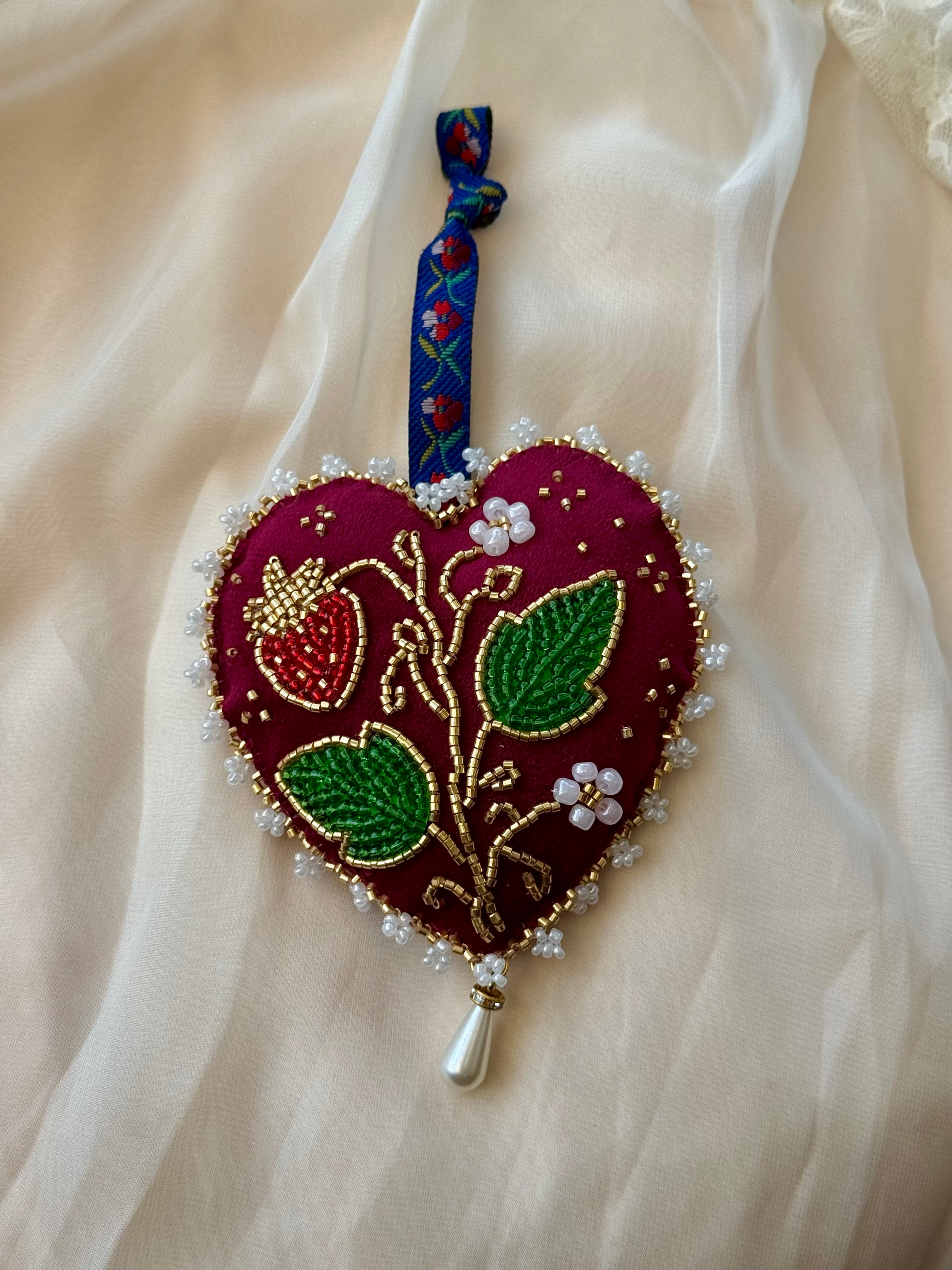 Strawberry Fields Velvet Ornament