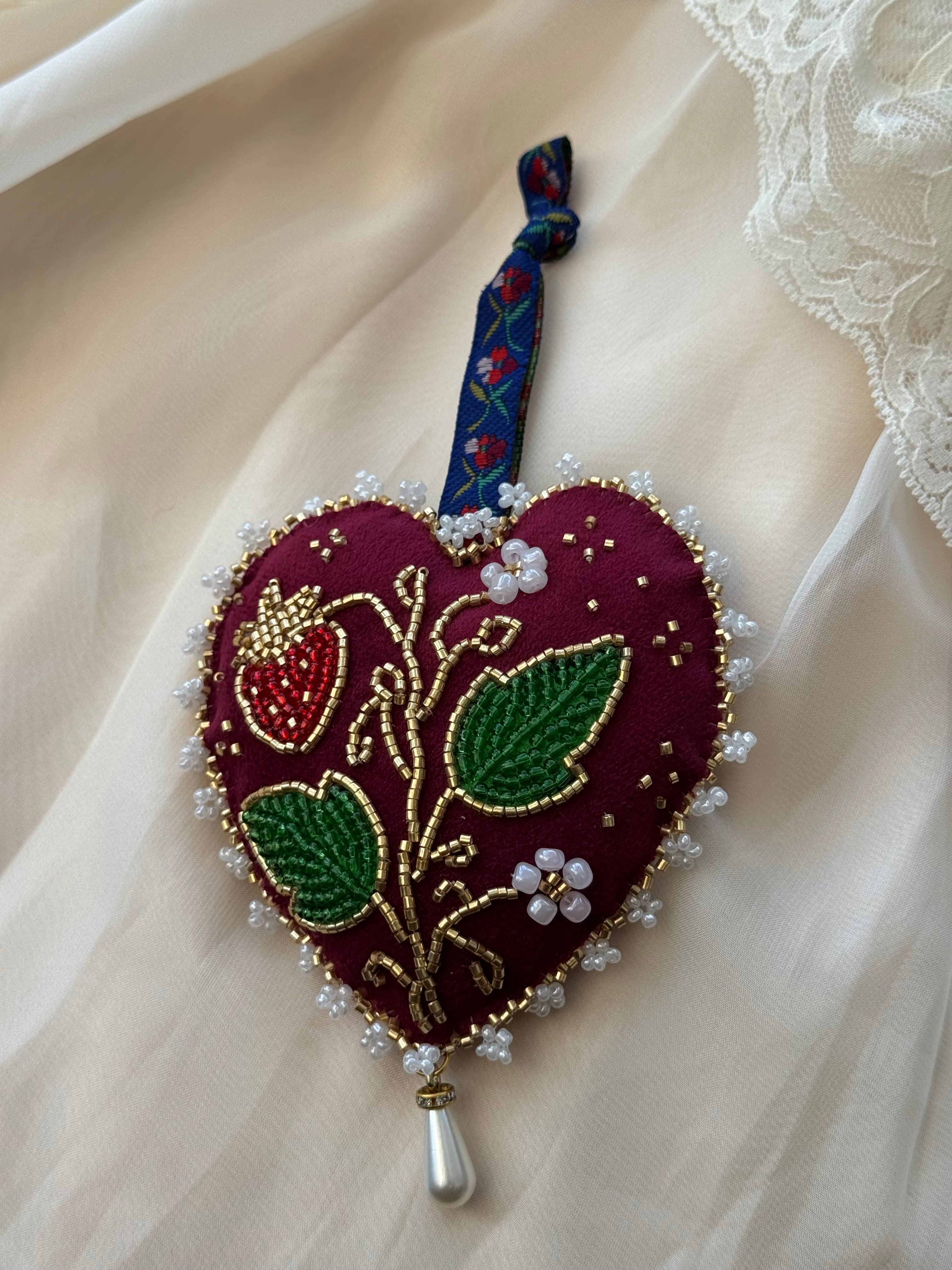 Strawberry Fields Velvet Ornament