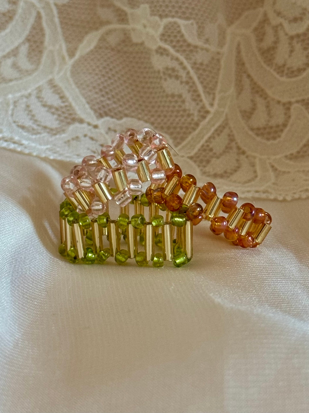 Coronet Hand Beaded Ring