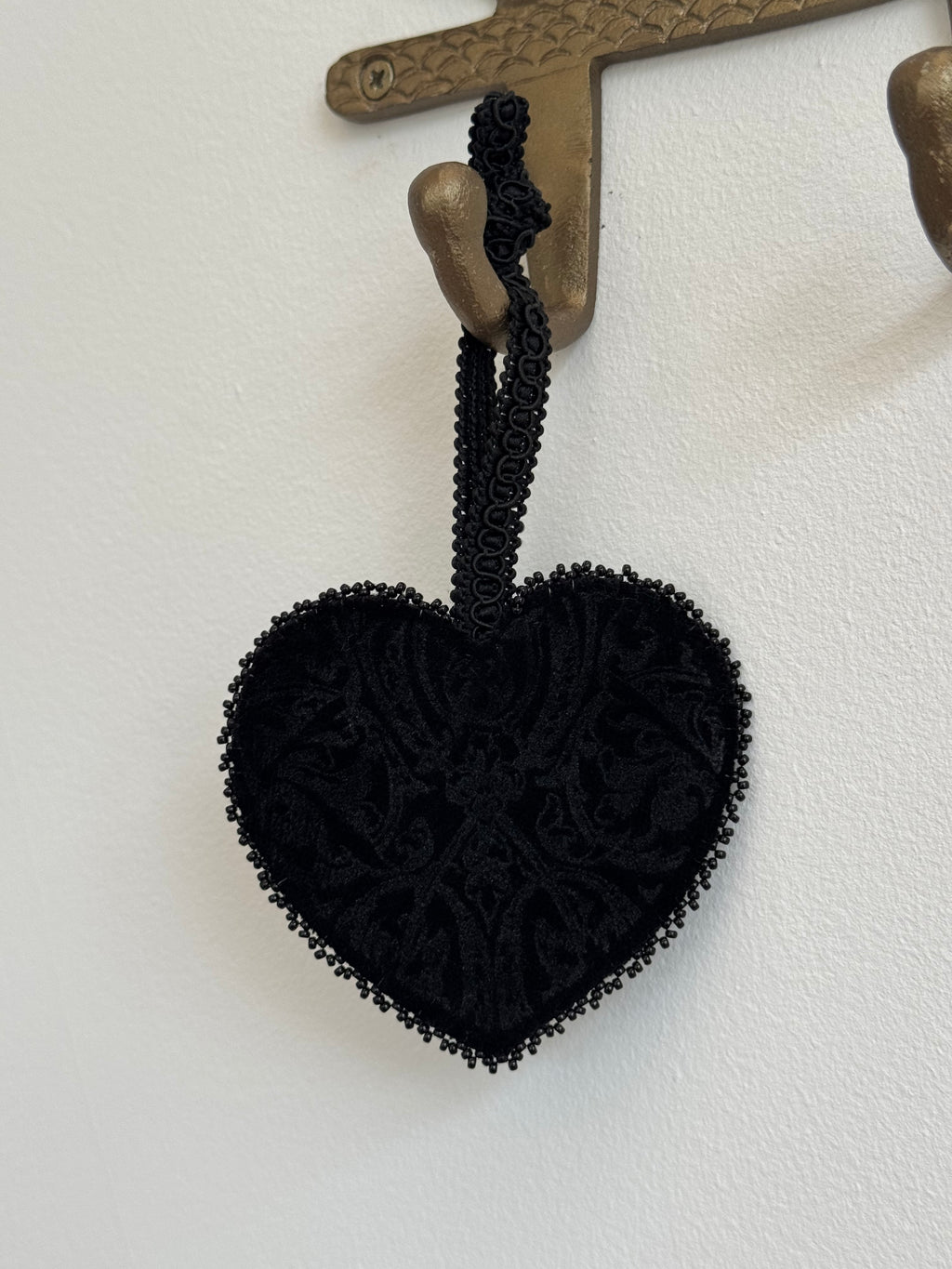 Tenebrae Embossed Black Velvet Ornament