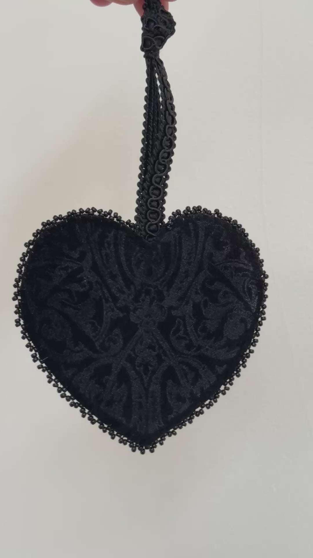 Tenebrae Embossed Black Velvet Ornament