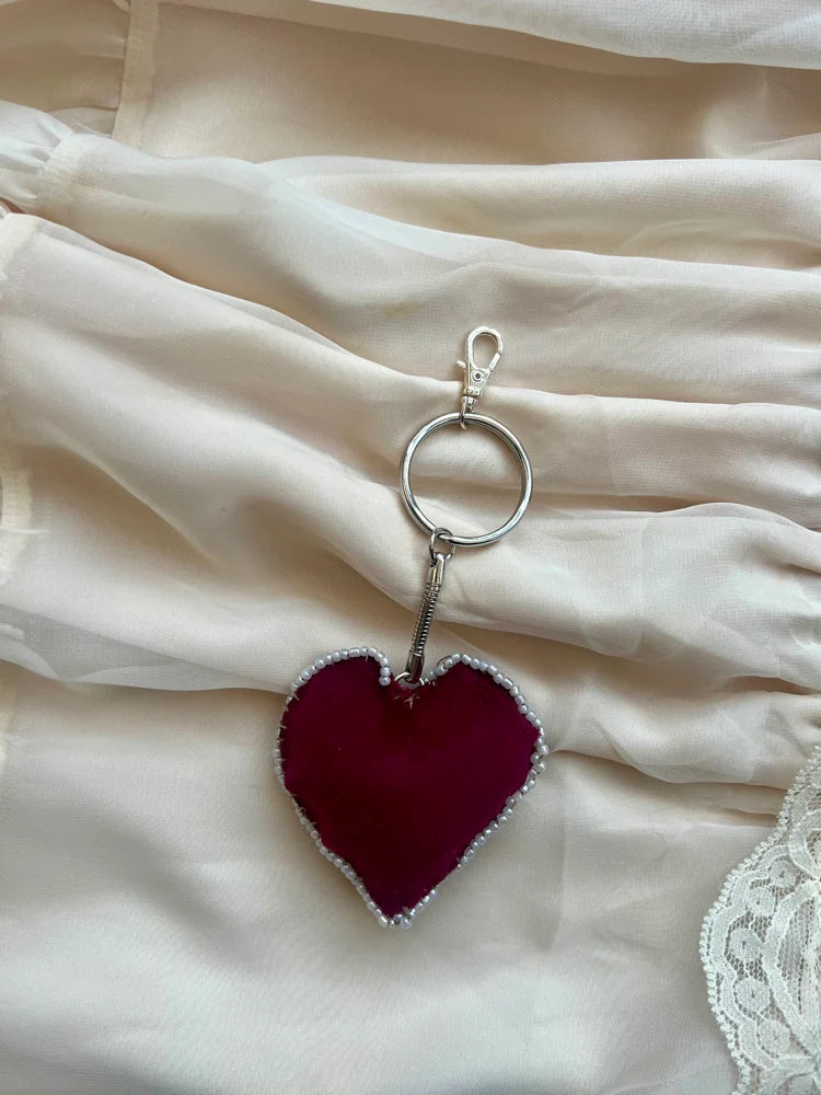 Pearl Altar Sacred Heart Bag Charm