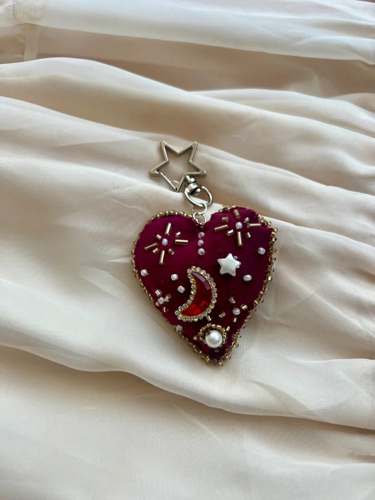 Midnight Eclipse Sacred Heart Bag Charm