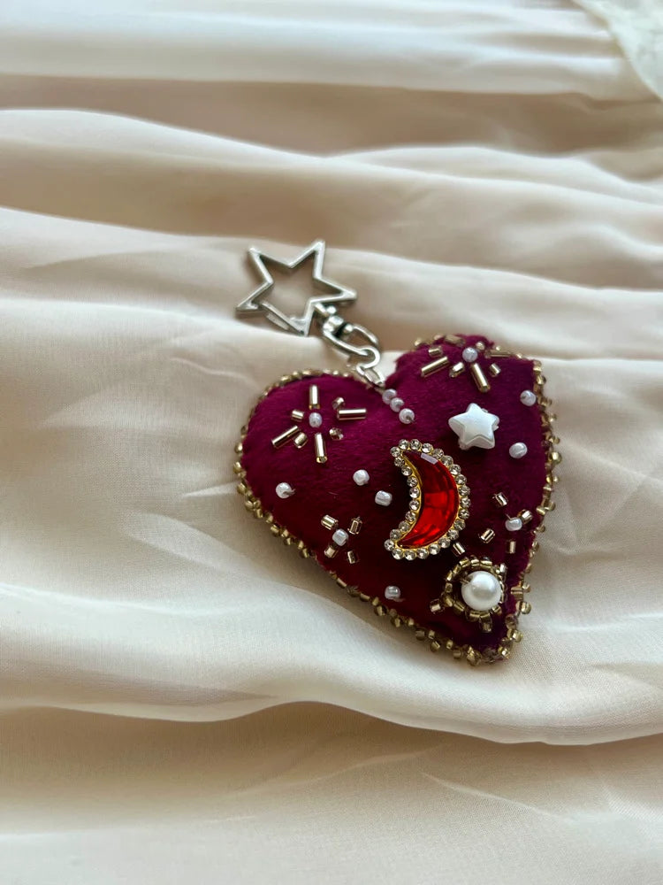 Midnight Eclipse Sacred Heart Bag Charm