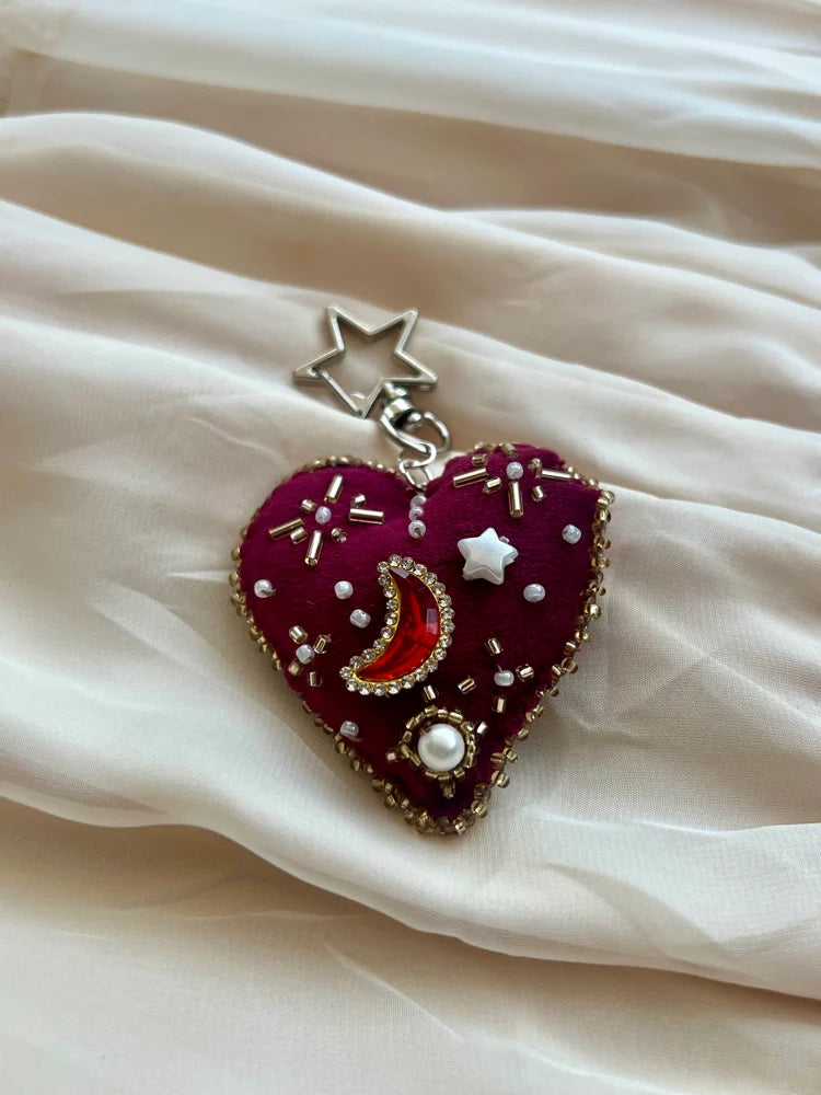 Midnight Eclipse Sacred Heart Bag Charm