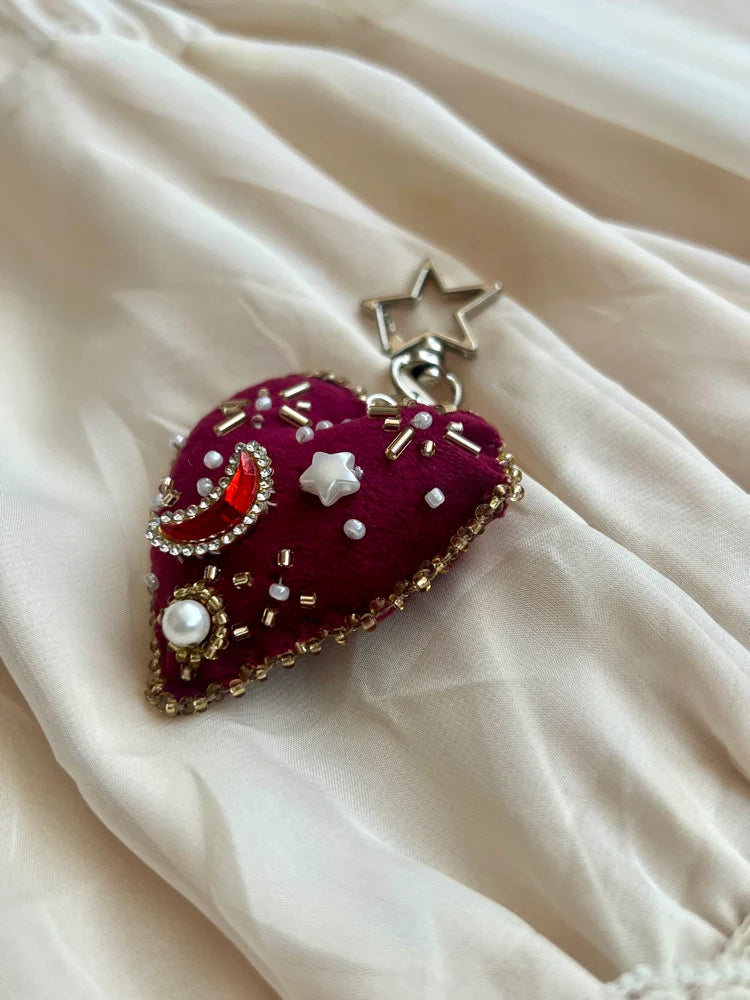 Midnight Eclipse Sacred Heart Bag Charm